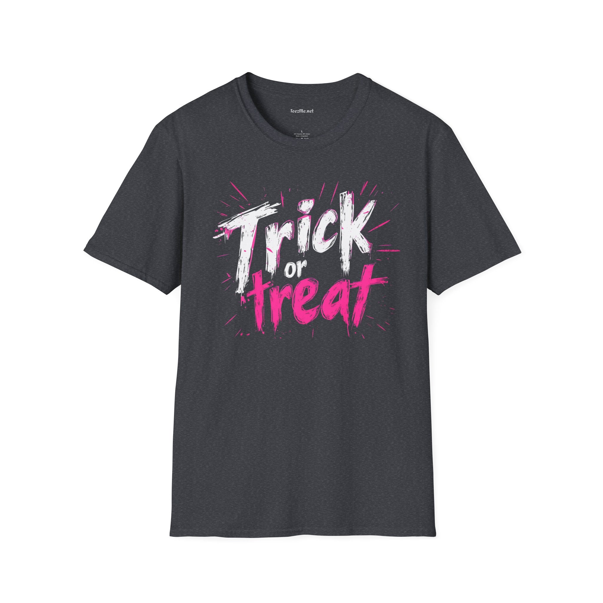 Trick or Treat Unisex Soft T-Shirt 100% Cotton Graphic