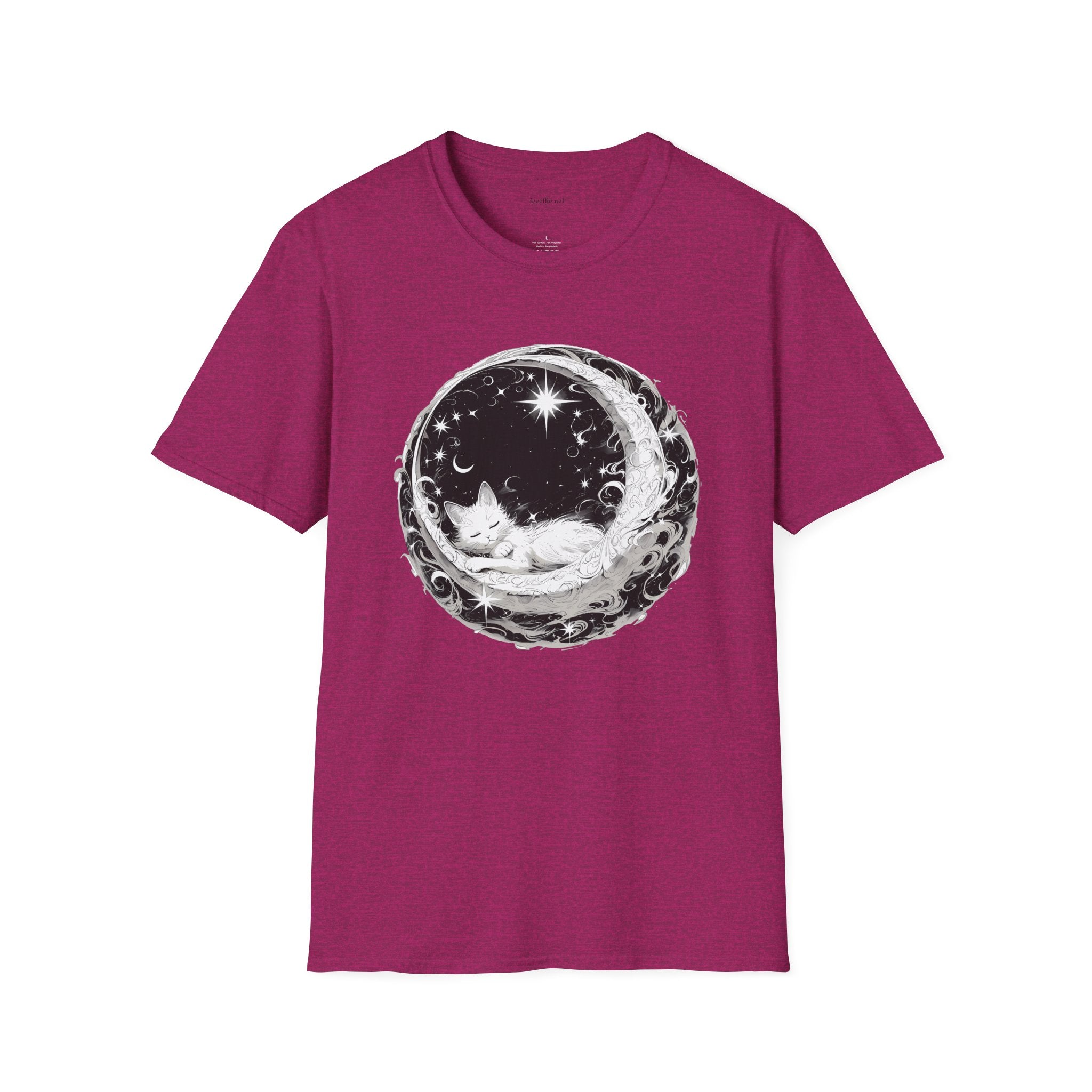 Moon Cat  - Unisex Softstyle T-Shirt 100% Cotton Graphic