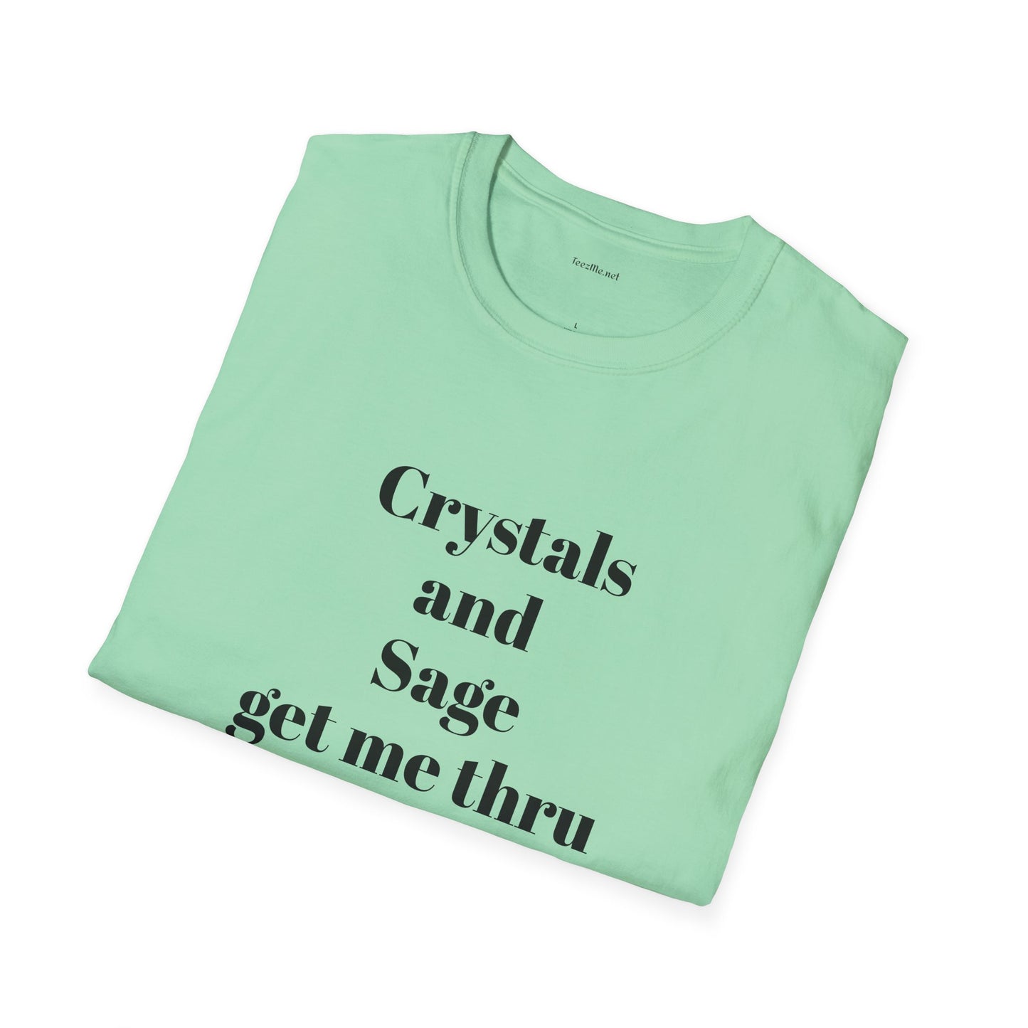 Crystals and Sage - Unisex Softstyle T-Shirt 100% Cotton Graphic