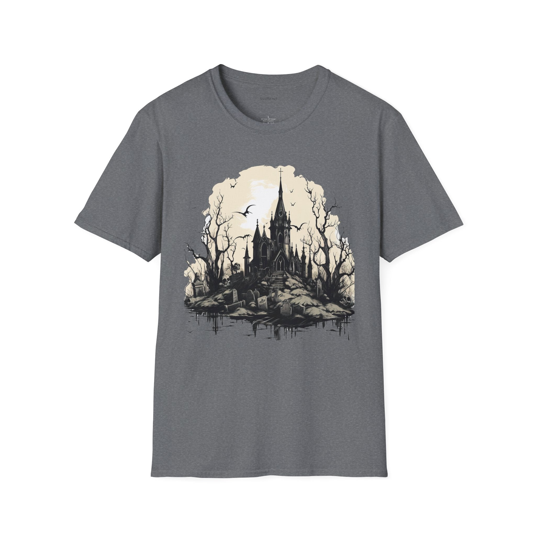 Gothic Castle - Unisex Softstyle T-Shirt 100% Cotton Graphic