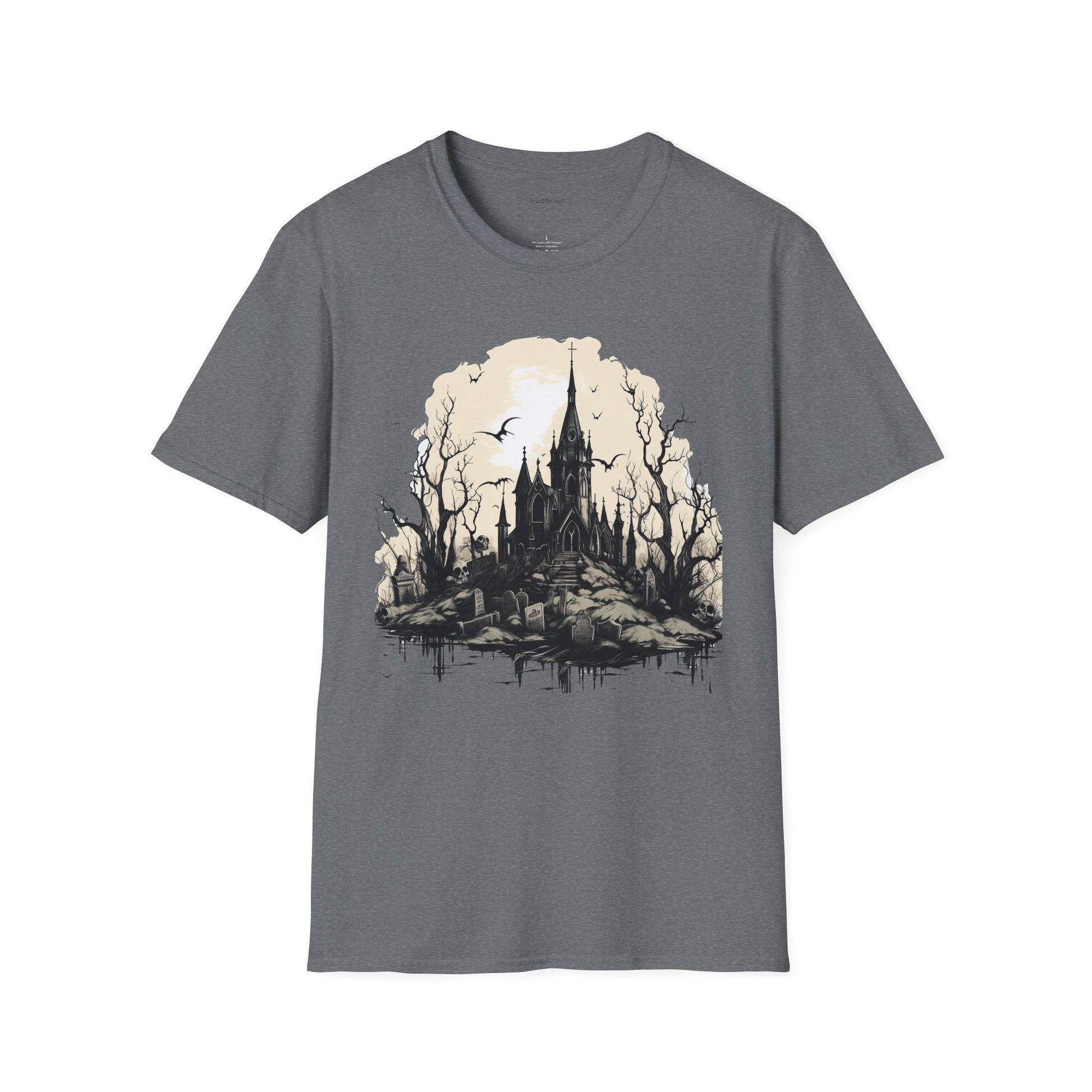 Gothic Castle - Unisex Softstyle T-Shirt 100% Cotton Graphic