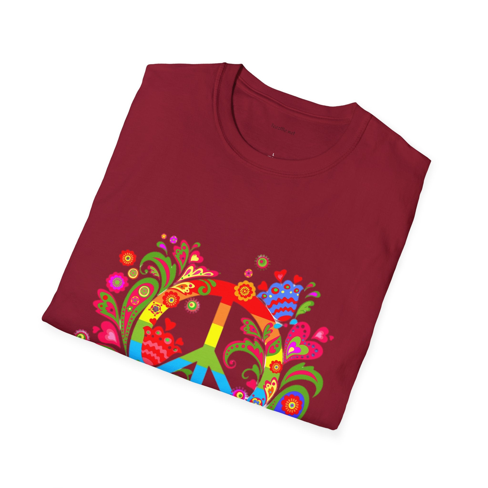 Peace sign illustration - Unisex Softstyle T-Shirt 100% Cotton Graphic