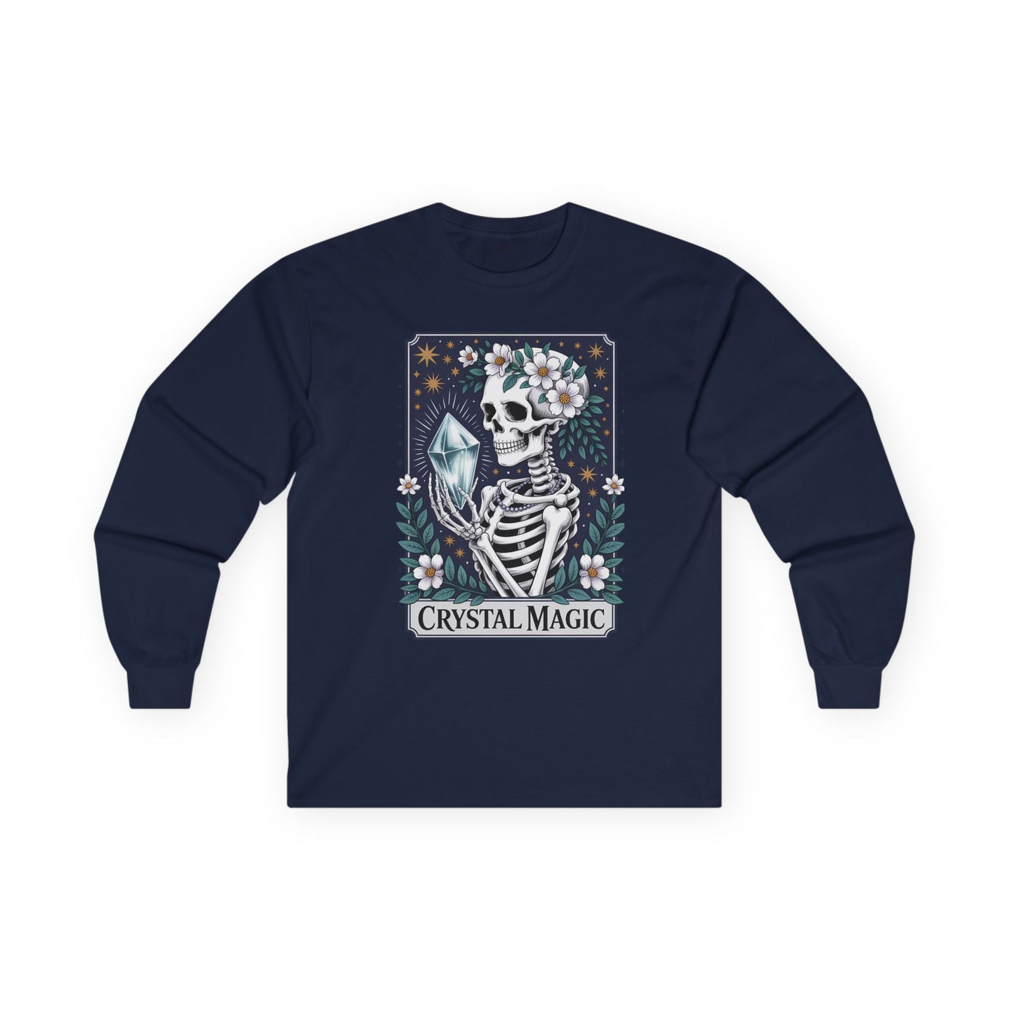 Crystal Magic Skeleton Unisex Ultra Cotton Long Sleeve Tee