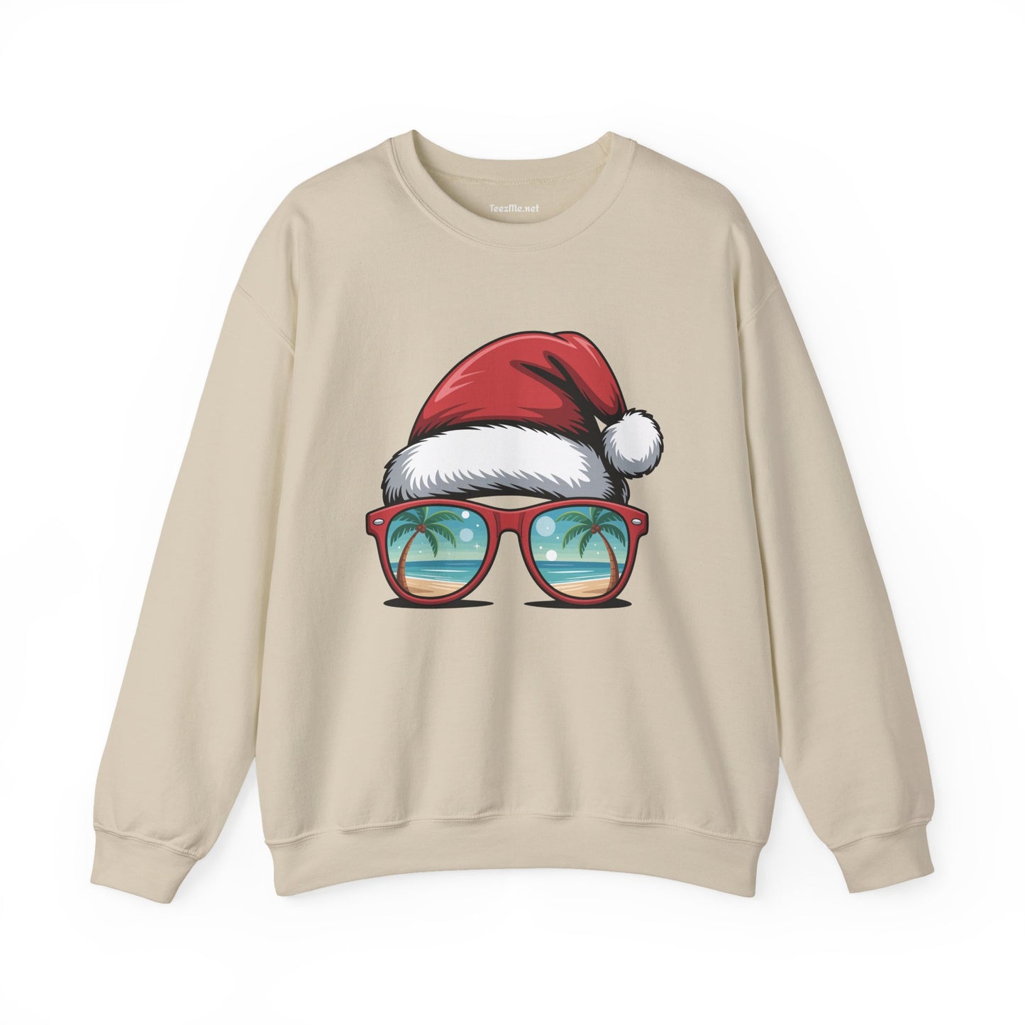 Santa Beach Hat Unisex Heavy Blend™ Crewneck Sweatshirt