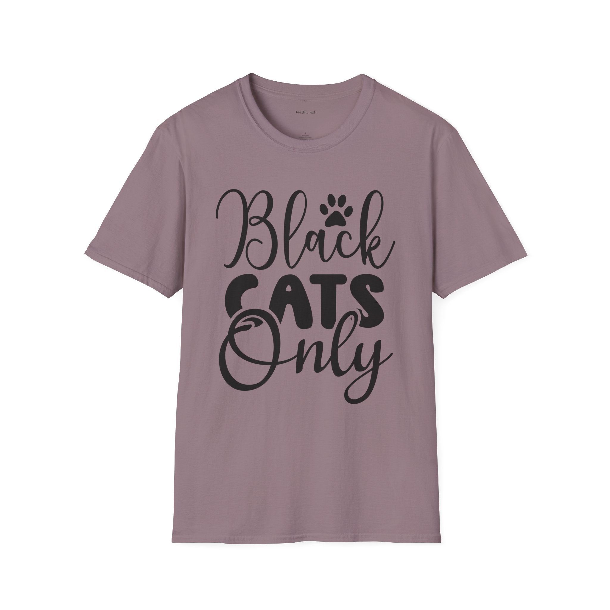 Black Cats Only - Unisex Softstyle T-Shirt 100% Cotton Graphic