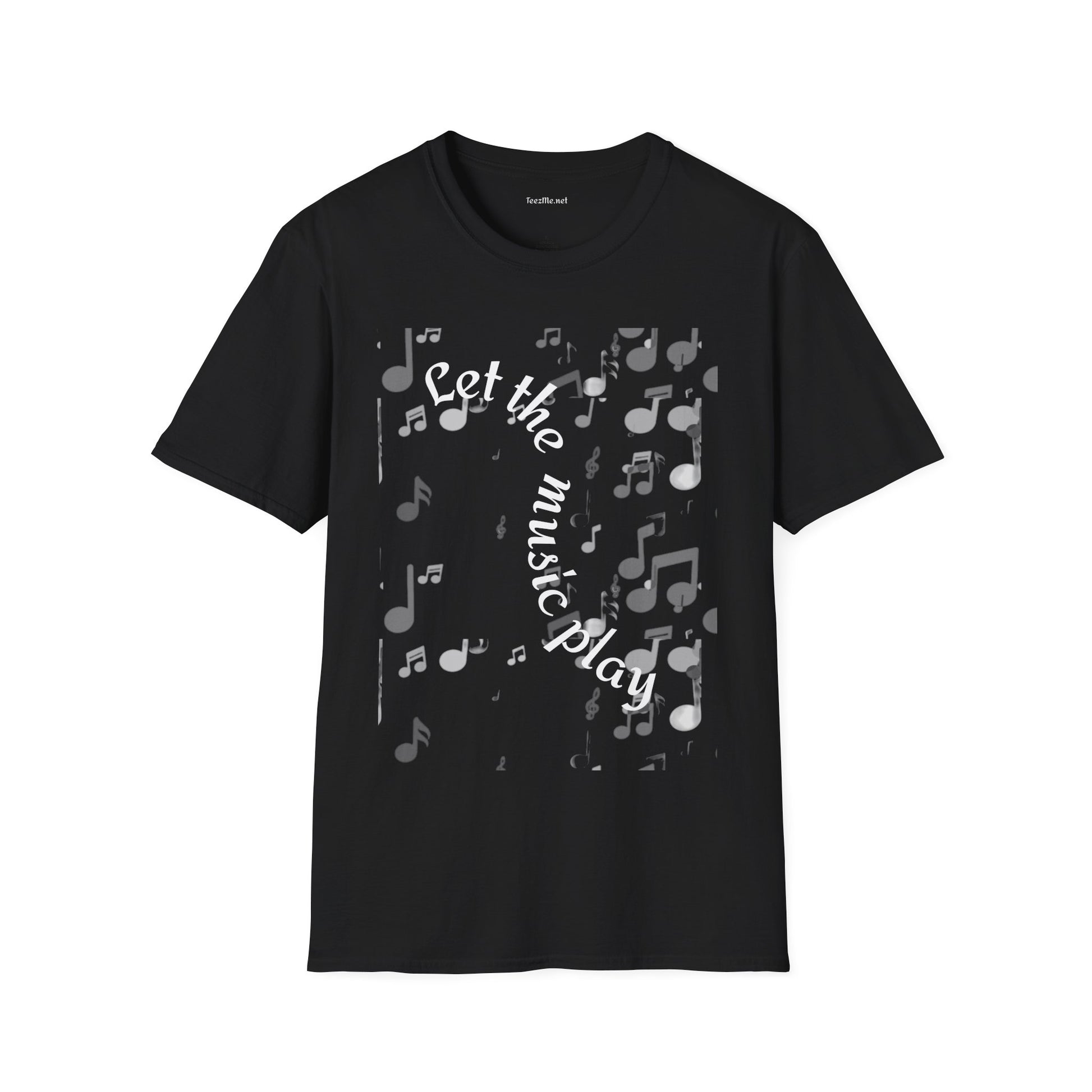 Let the music play - Unisex Sofy-Style Cotton Tee 100% Cotton