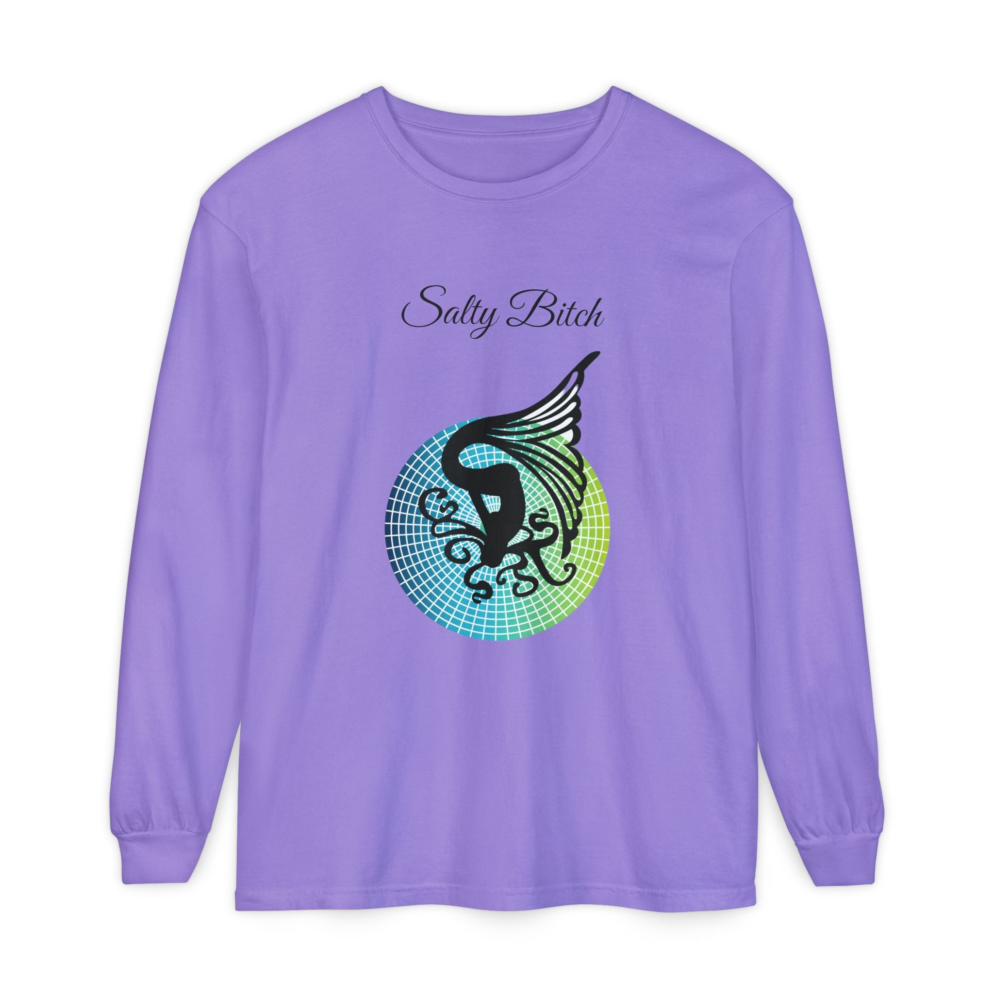 Salty Bitch - Unisex Garment-dyed Long Sleeve T-Shirt