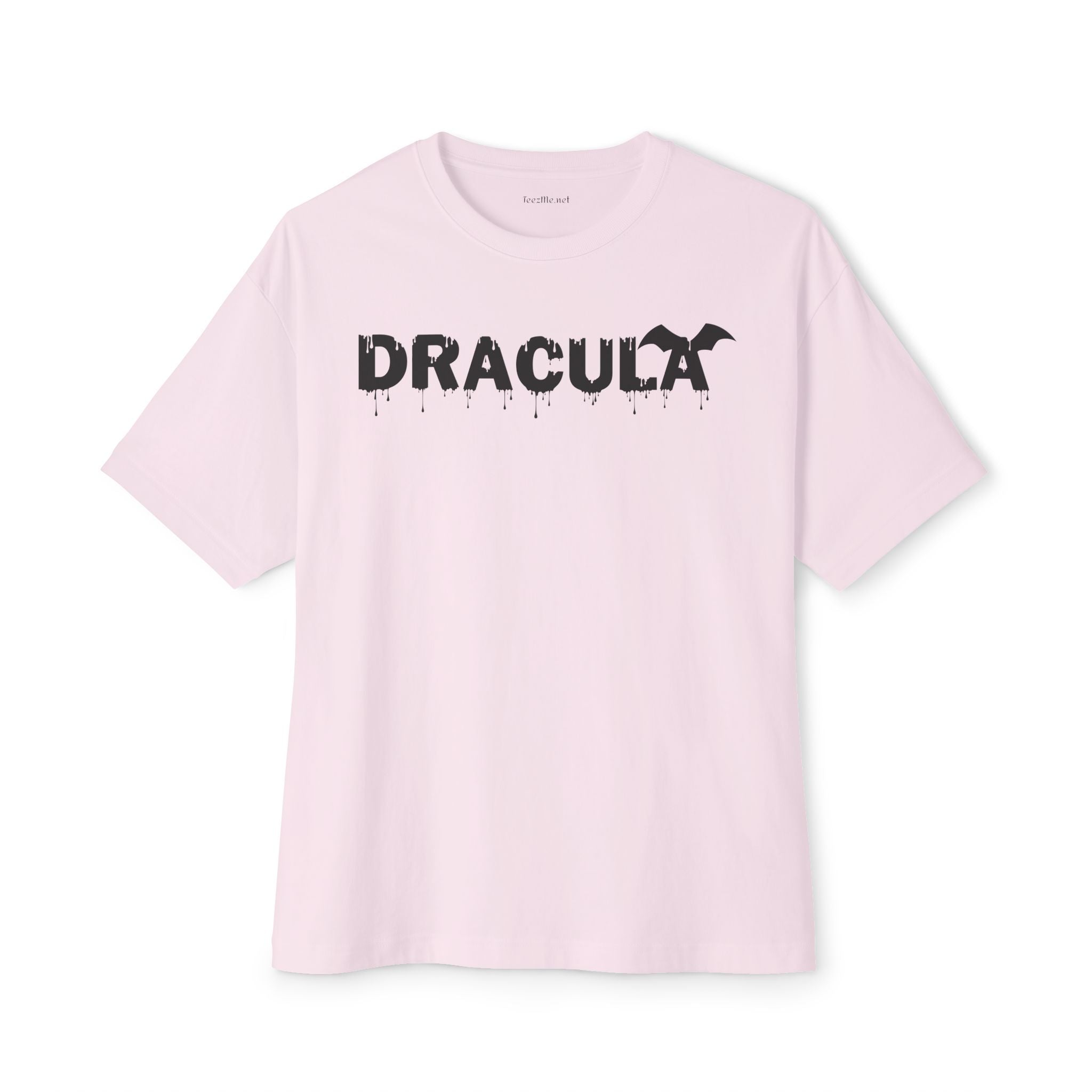 DRACULA with bats on back Unisex Oversized Boxy Tee