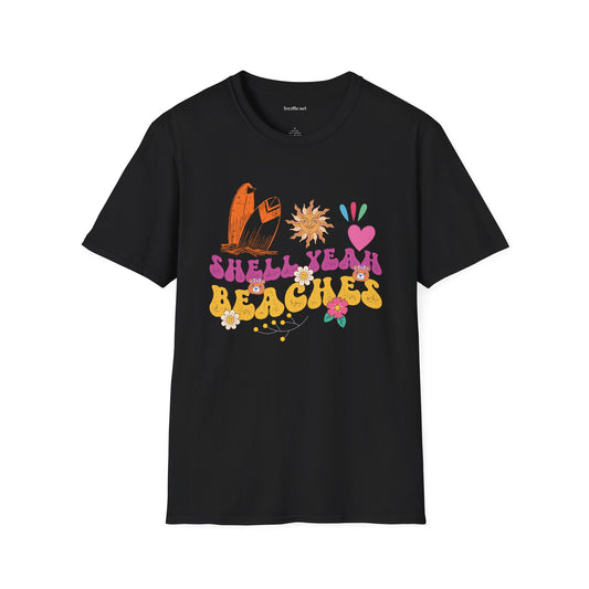 Shell Yeah Beaches Unisex Softstyle T-Shirt 100% Cotton Graphic