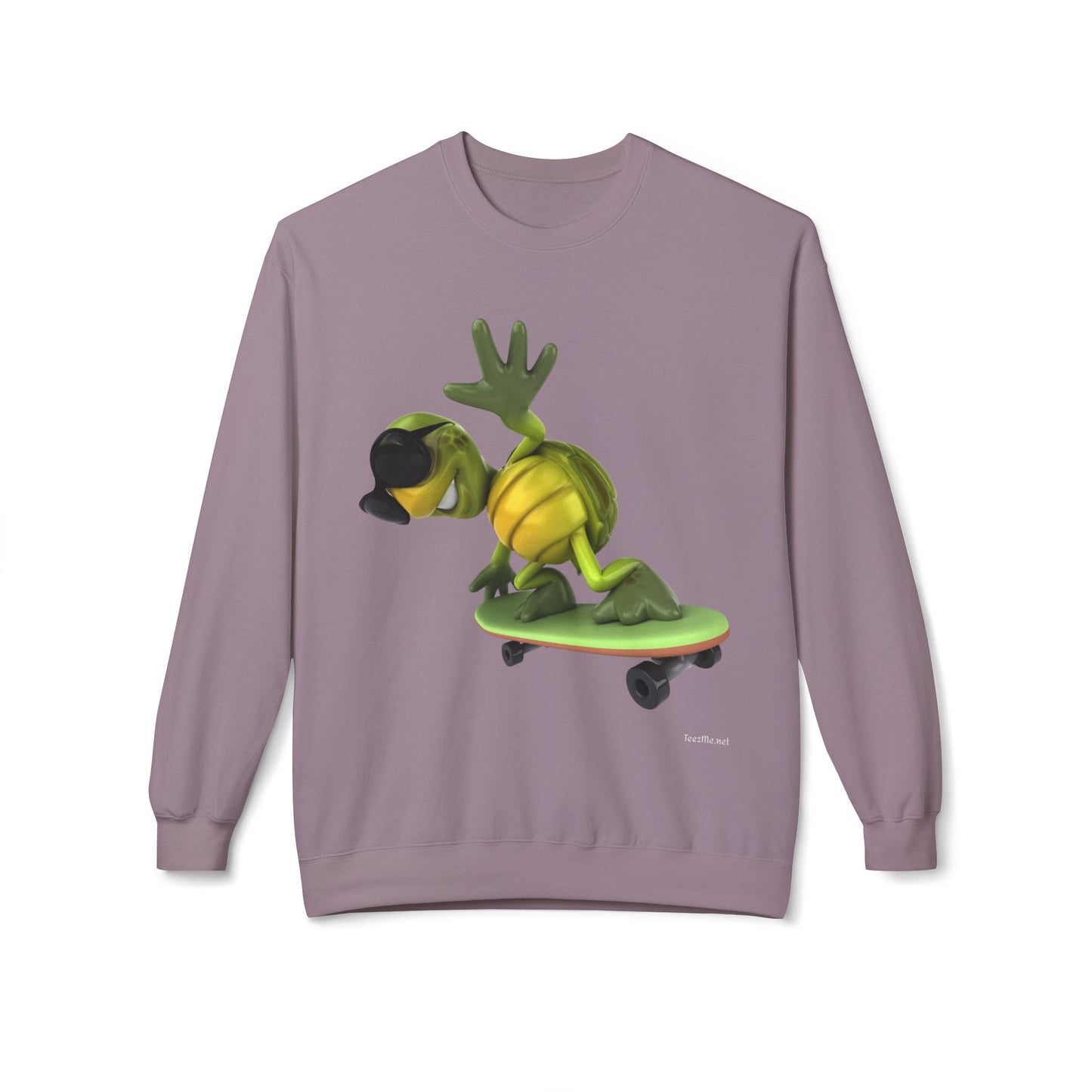 Turtle Skate - Unisex Midweight Softstyle Fleece Crewneck Sweatshirt