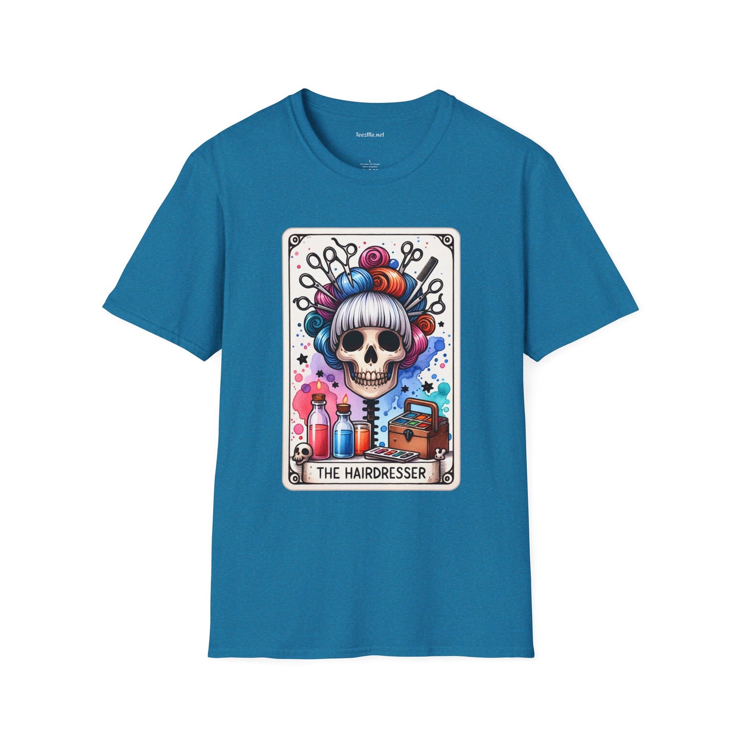 The Hairdresser Tarot Card Unisex Softstyle T-Shirt 100% Cotton Graphic