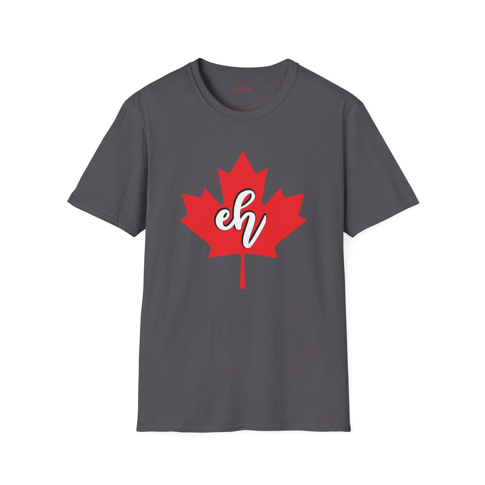 Eh (red maple leaf) 01 Unisex Softstyle T-Shirt 100% Cotton Graphic
