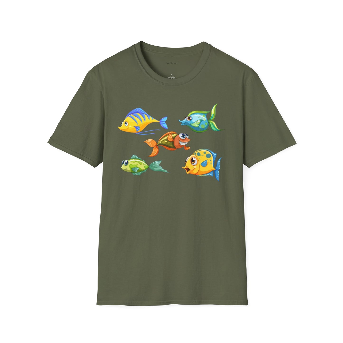 Fish (illustration) - Unisex Softstyle T-Shirt 100% Cotton Graphic