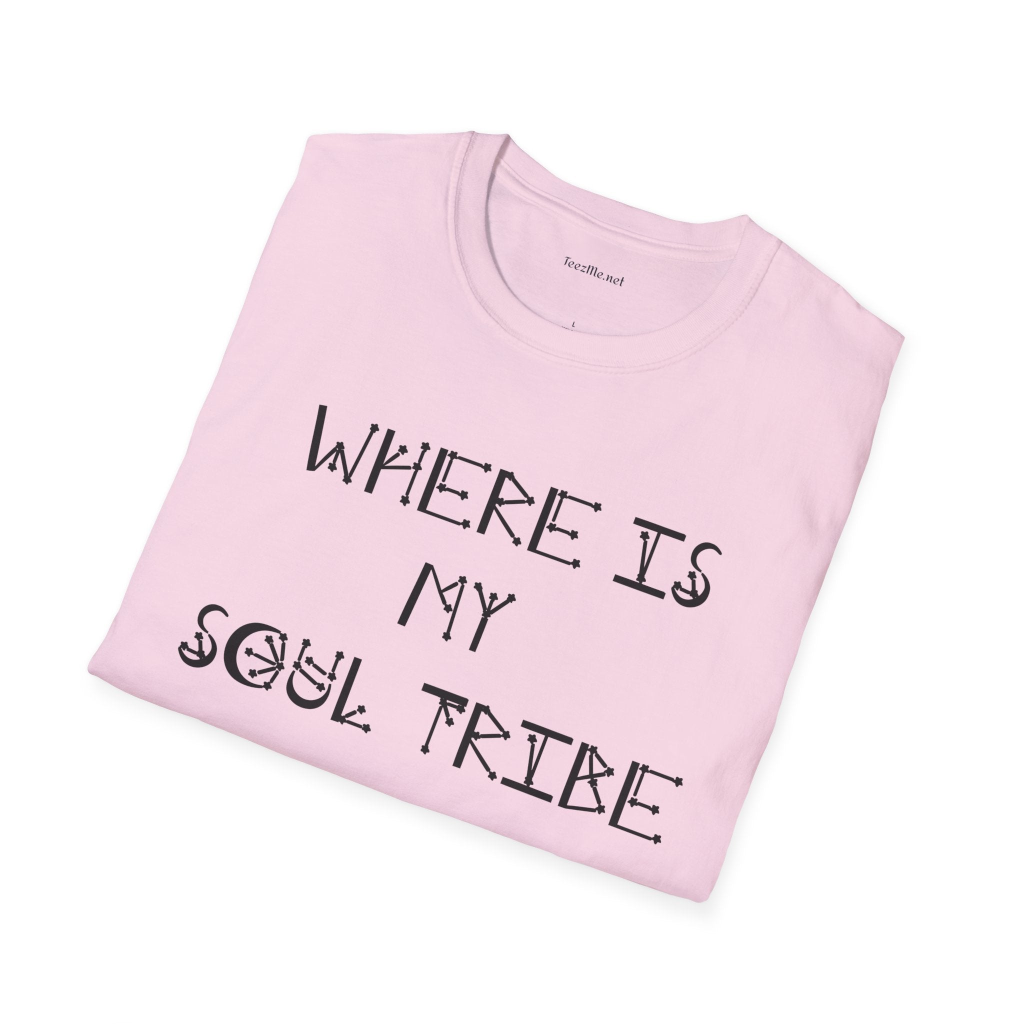 Where Is My Soul Tribe (Stars) Unisex Soft Style T-Shirt 100% Cotton Graphic