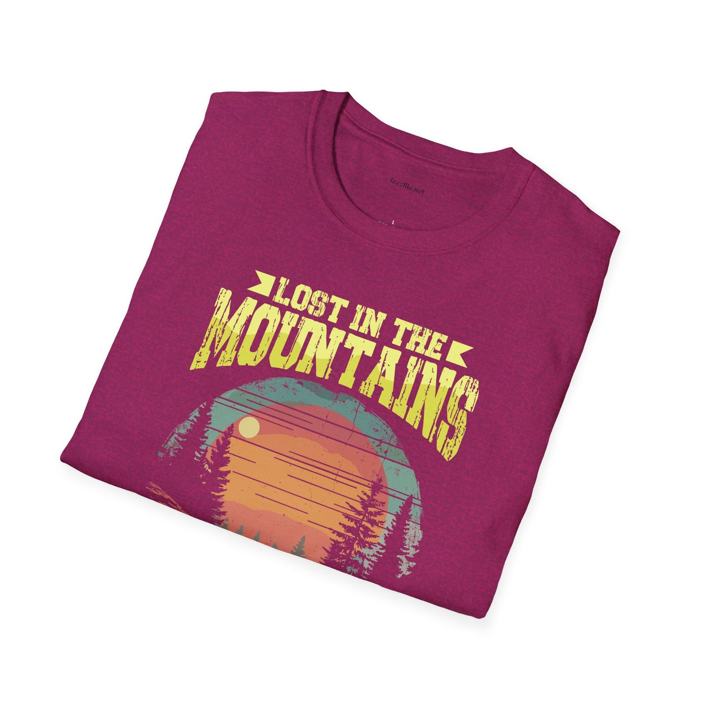 Lost in the Mountain - Unisex Softstyle T-Shirt 100% Cotton Graphic