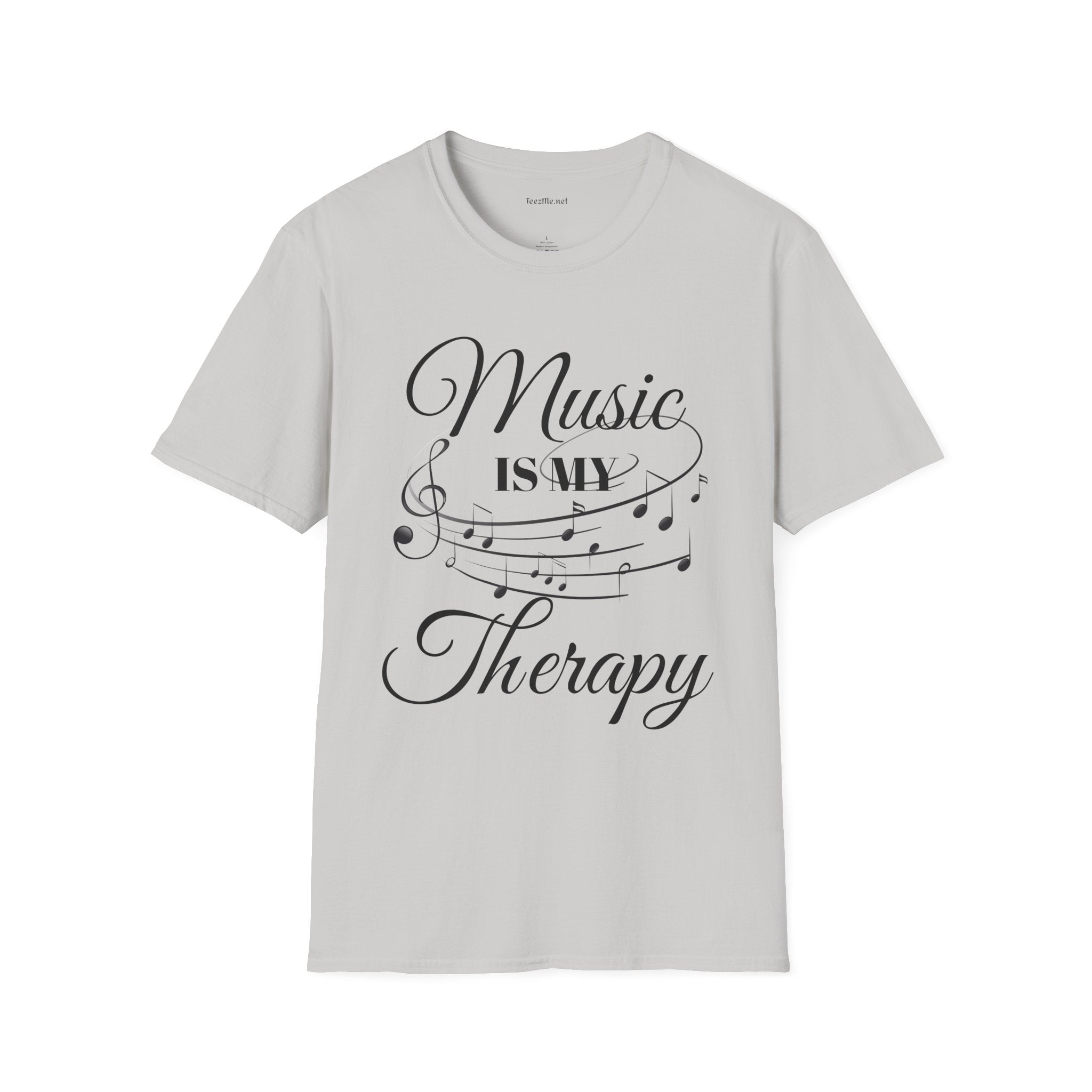 Music is my Therapy Unisex Softstyle T-Shirt 100% Cotton Graphic