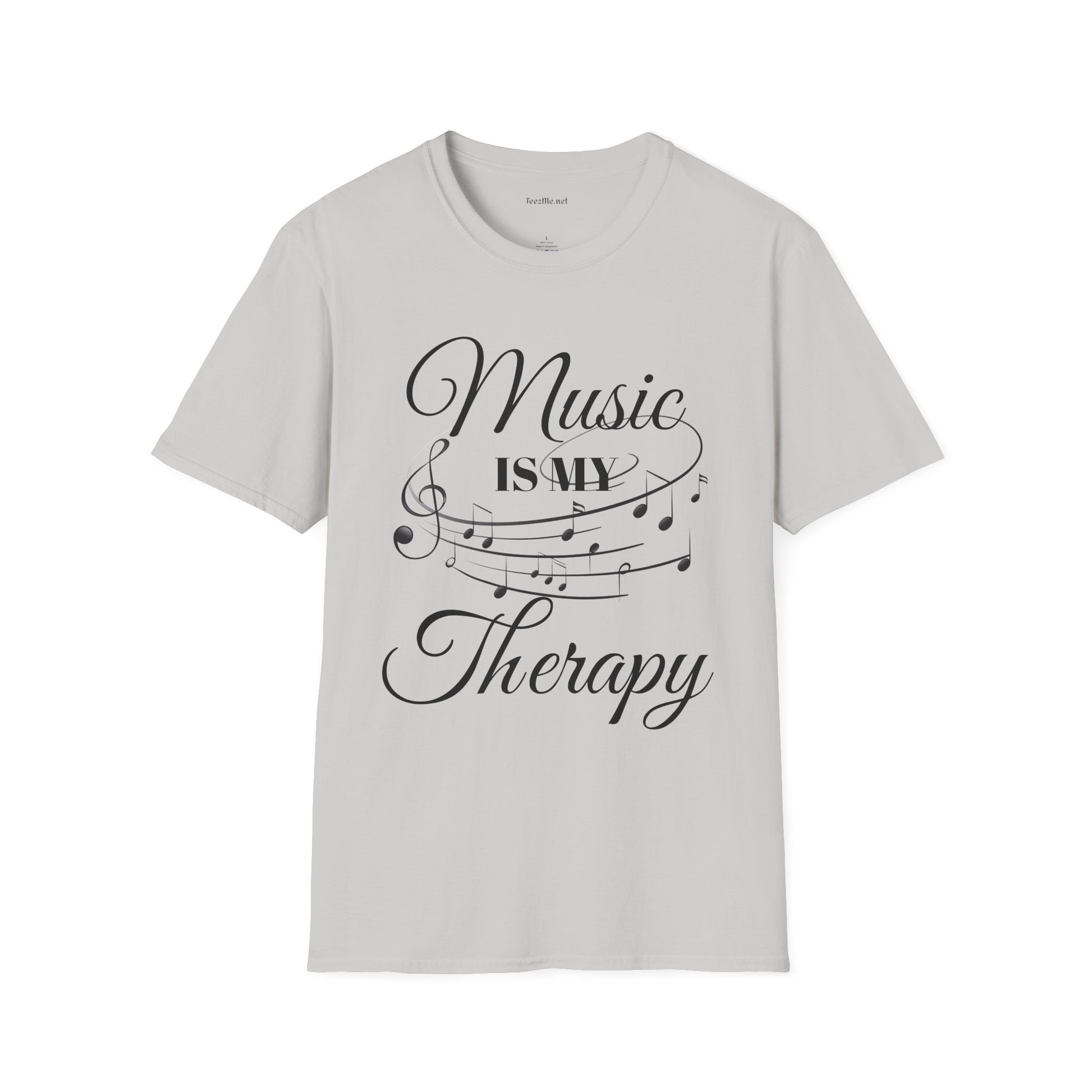 Music is my Therapy Unisex Softstyle T-Shirt 100% Cotton Graphic