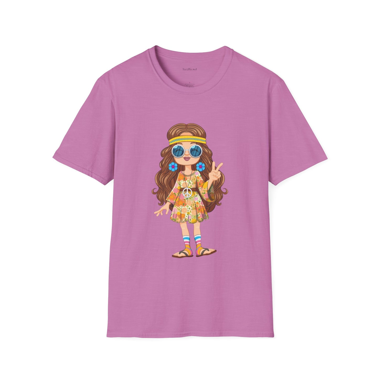 Hippie Girl - Unisex Ultra Cotton Tee 100% Cotton Graphic