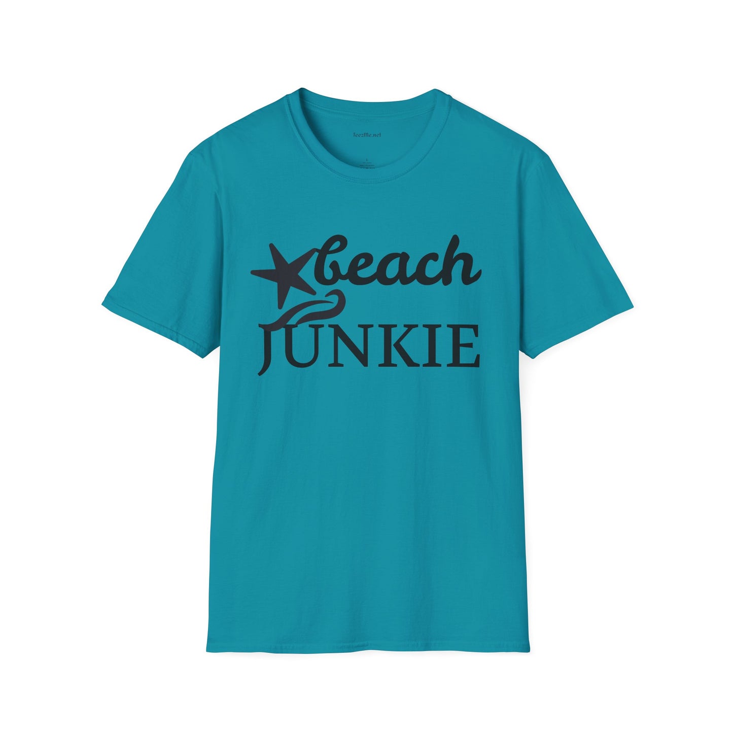 Beach Junkie with Starfish Unisex Softstyle T-Shirt 100% Cotton Graphic