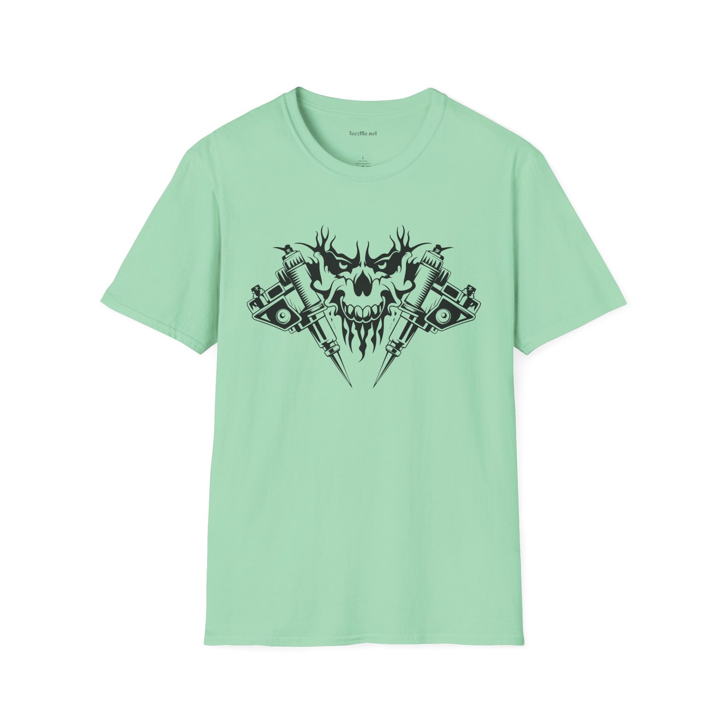 Crossed Tattoo Machine Unisex Soft Style T-Shirt 100% Cotton Graphic