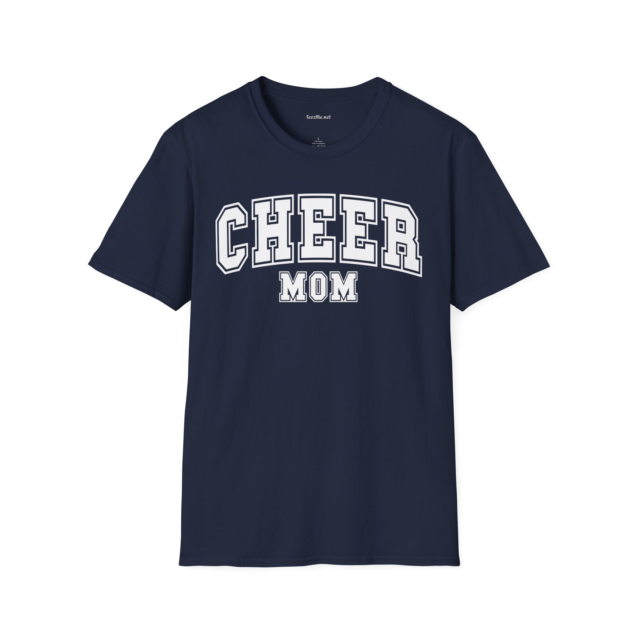 Cheer Mom Unisex Soft Style T-Shirt 100% Cotton Graphic