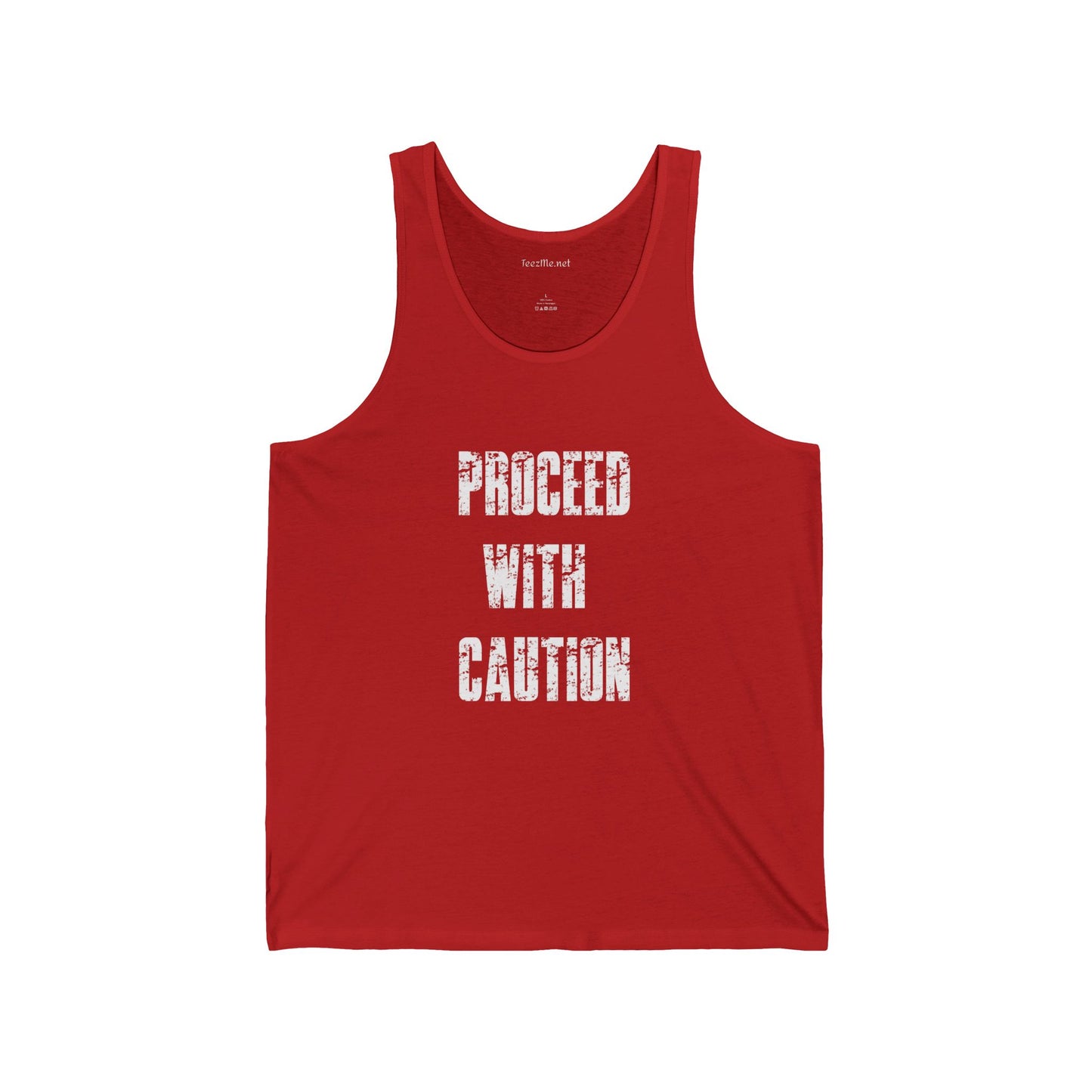 Proceed With Caution Unisex Jersey Tank