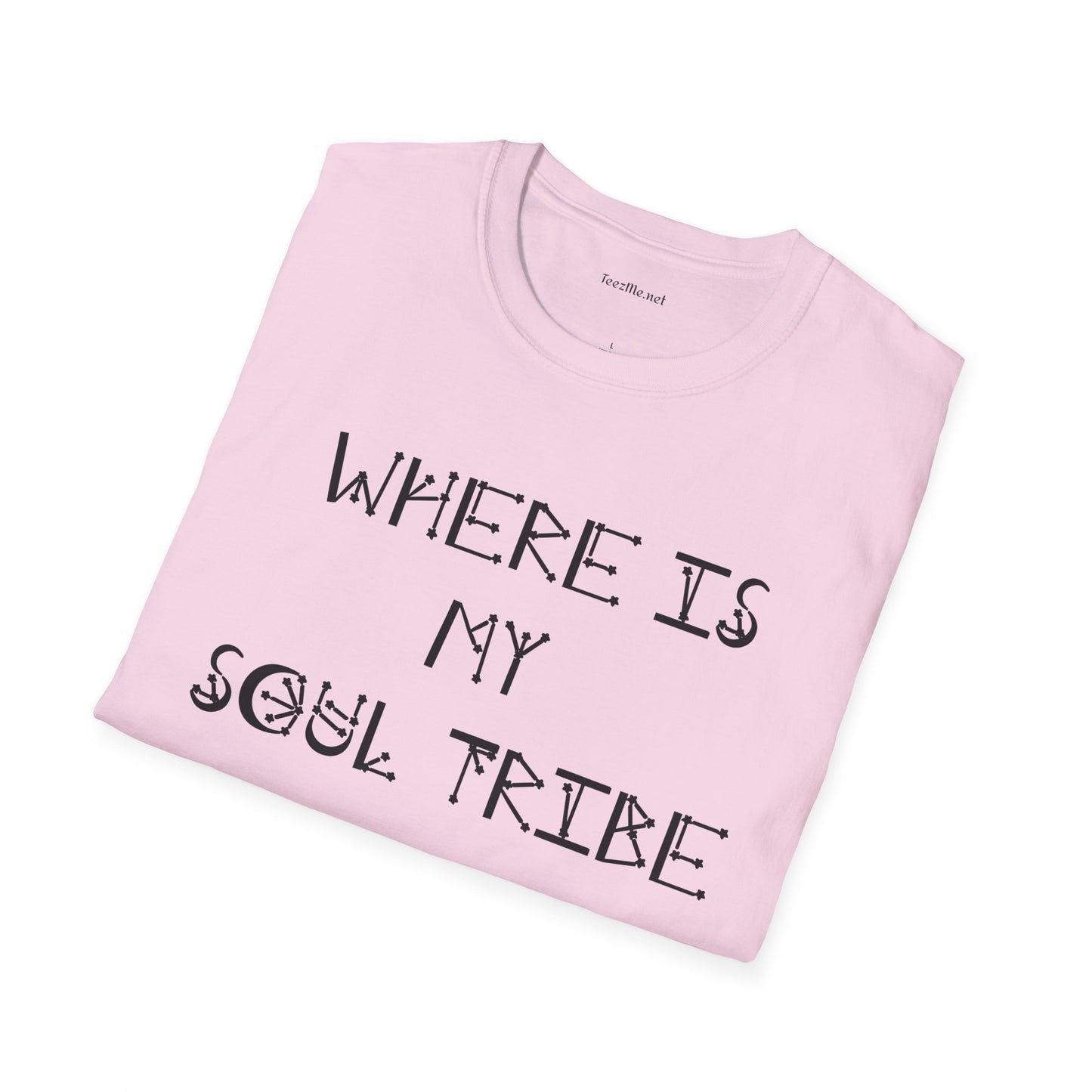 Where Is My Soul Tribe (Stars) Unisex Soft Style T-Shirt 100% Cotton Graphic