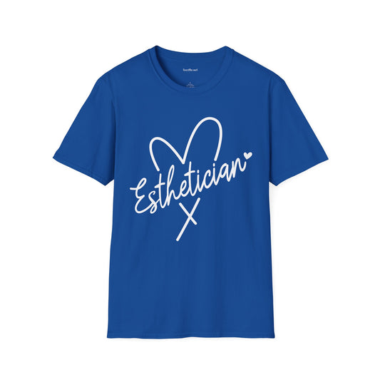 Esthetician with heart 01 Unisex Soft Style T-Shirt 100% Cotton Graphic
