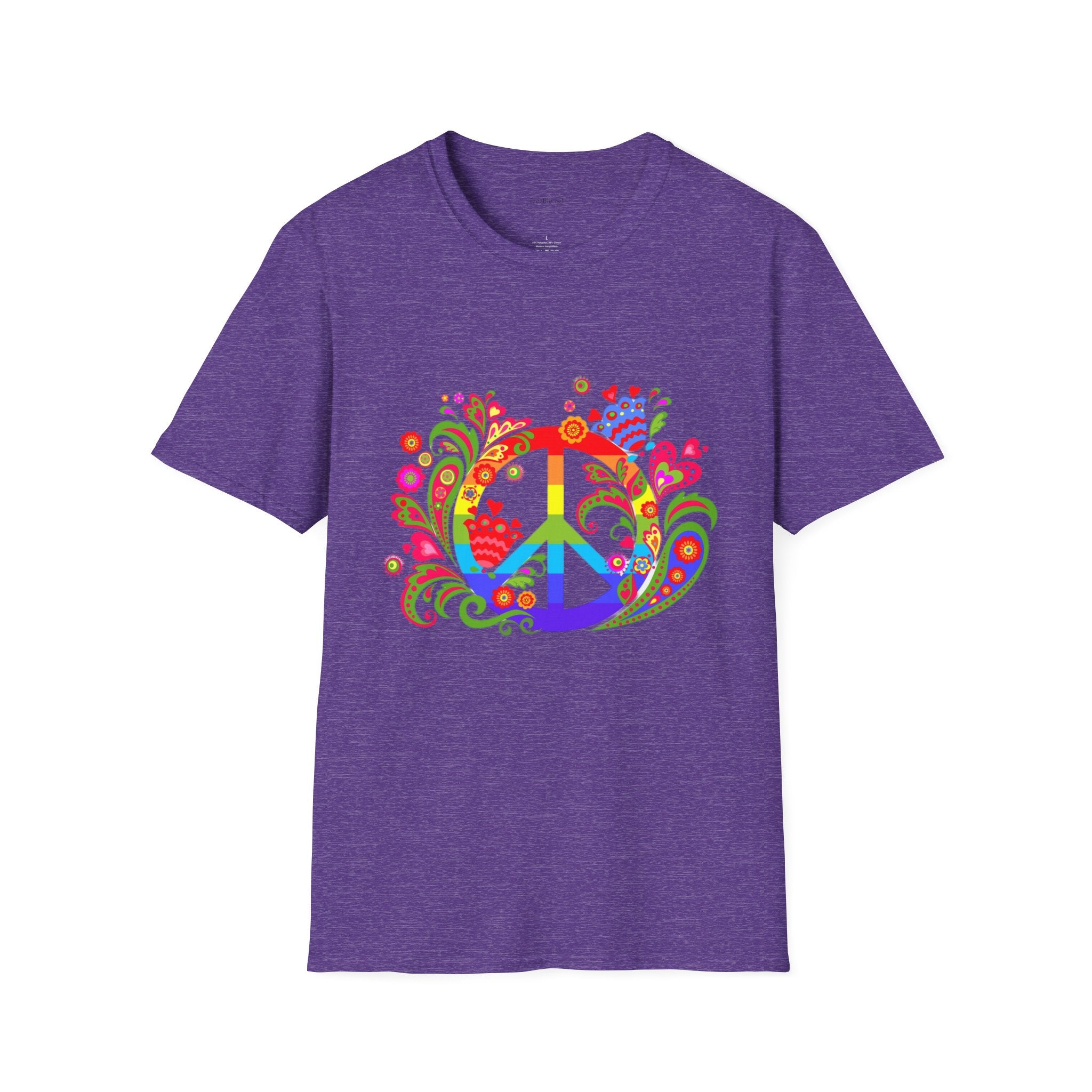 Peace sign illustration - Unisex Softstyle T-Shirt 100% Cotton Graphic