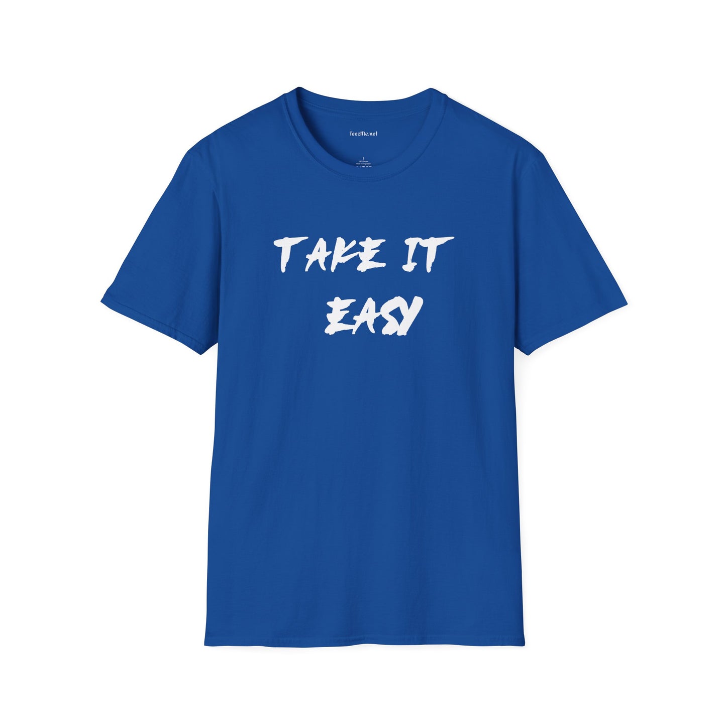 Take It Easy (white) Unisex Softstyle T-Shirt 100% Cotton