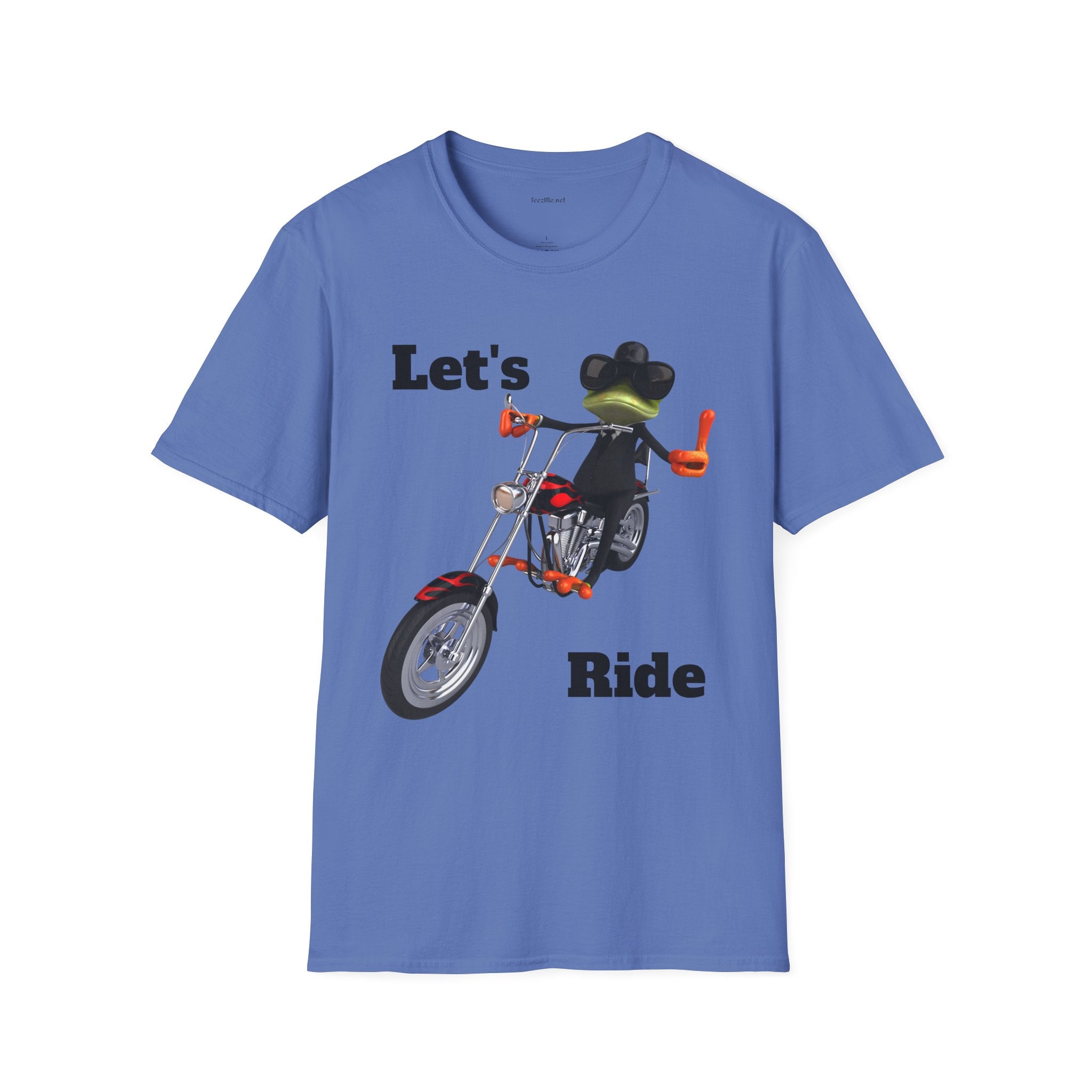 Let's Ride - Unisex Softstyle T-Shirt 100% Cotton Graphic Motorcycle Harley