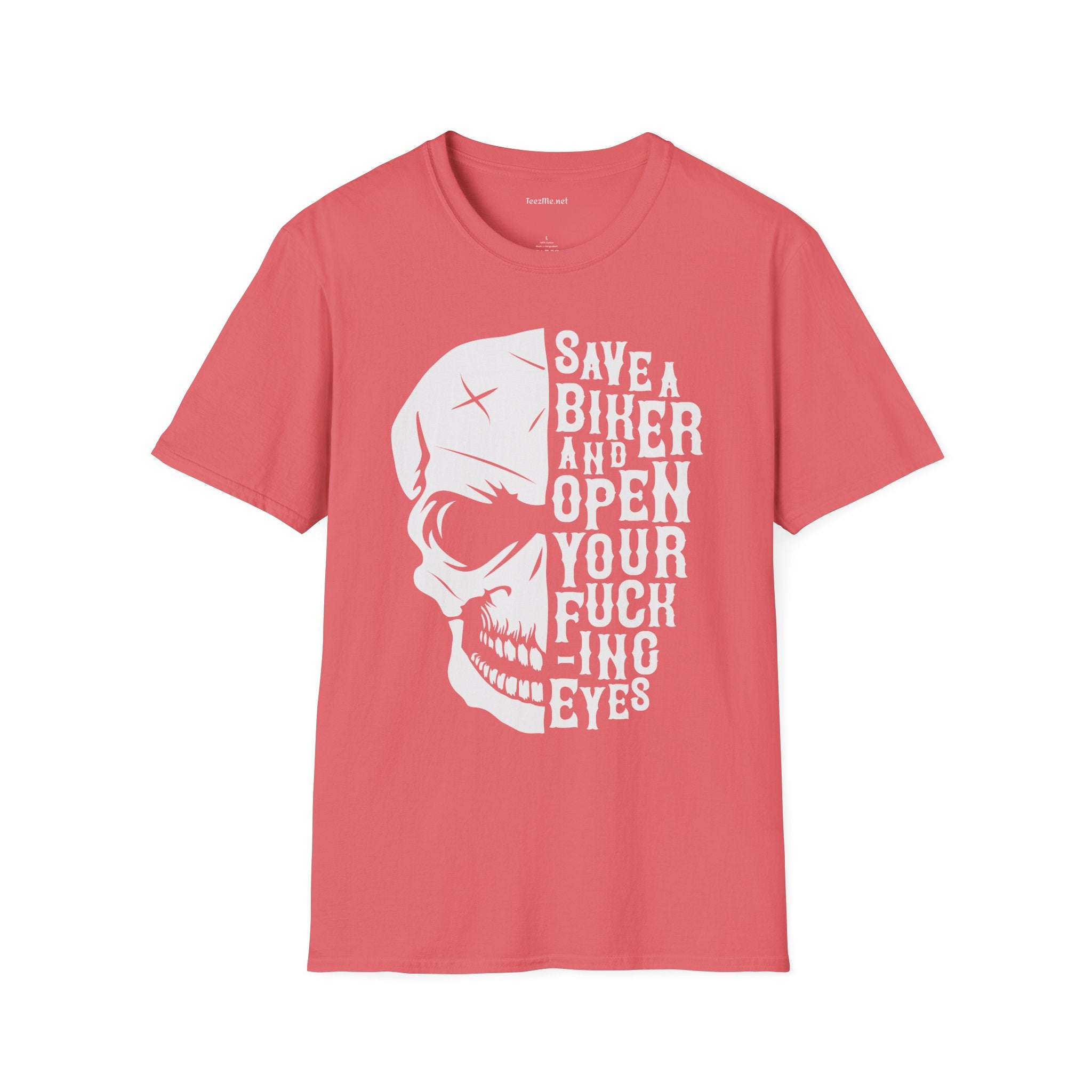 Save a Biker Unisex Softstyle T-Shirt 100% Cotton Graphic