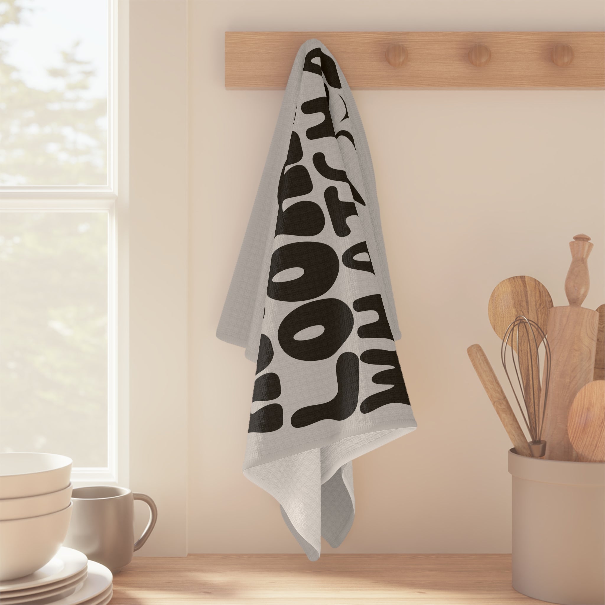 Hey Good Lookin Whatcha Cookin Kitchen Gray Tea Towel