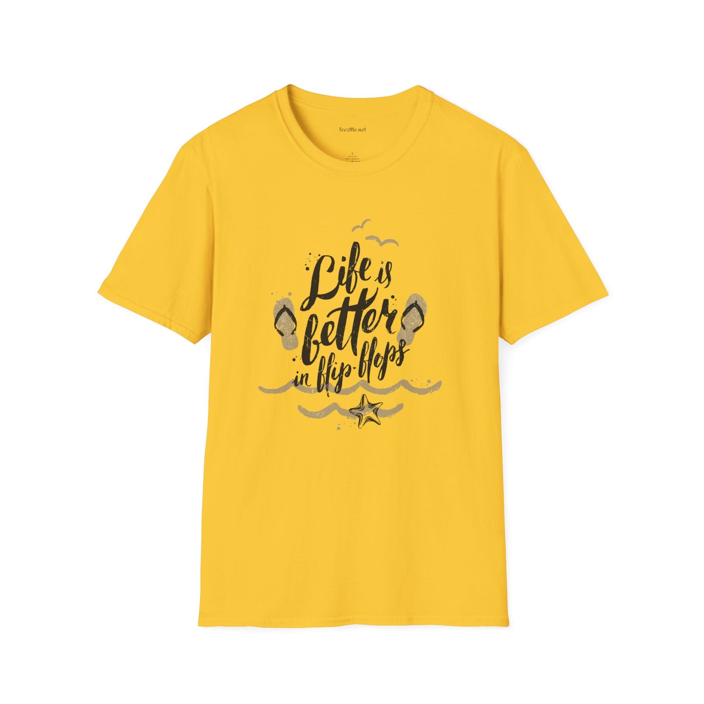 Life is better in Flip Flops - Unisex Softstyle T-Shirt 100% Cotton Graphic