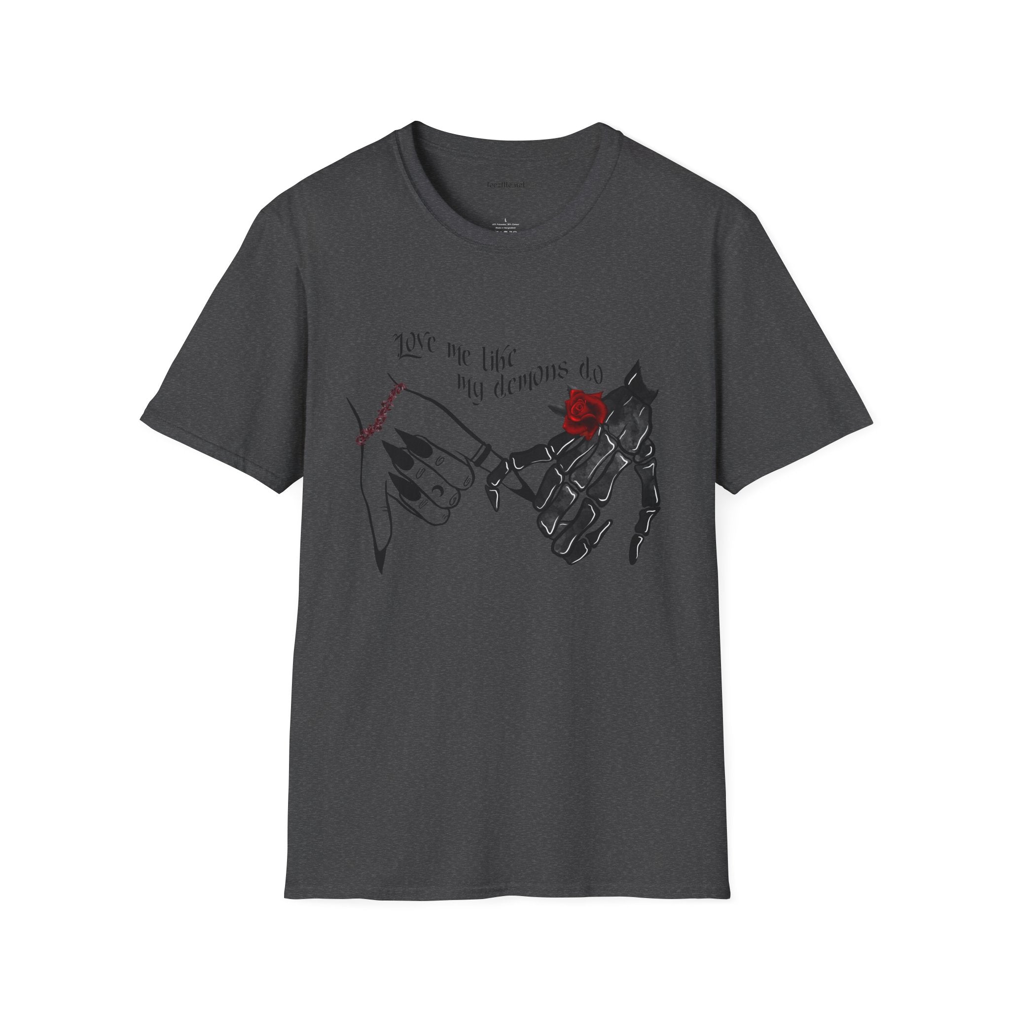 Love Me Like My Demons Do Unisex Softstyle T-Shirt 100% Cotton Graphic