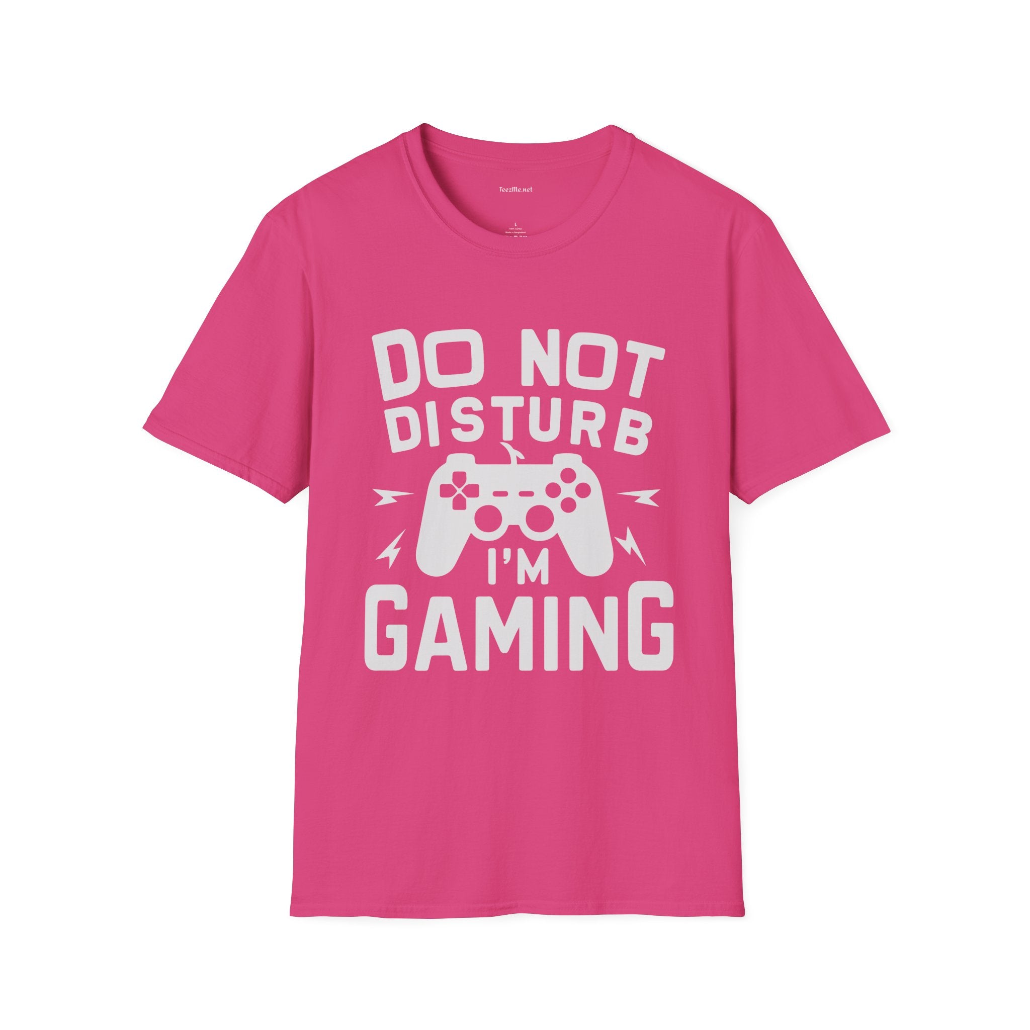 Do Not Disturb I'm Gaming Unisex Softstyle T-Shirt 100% Cotton Graphic