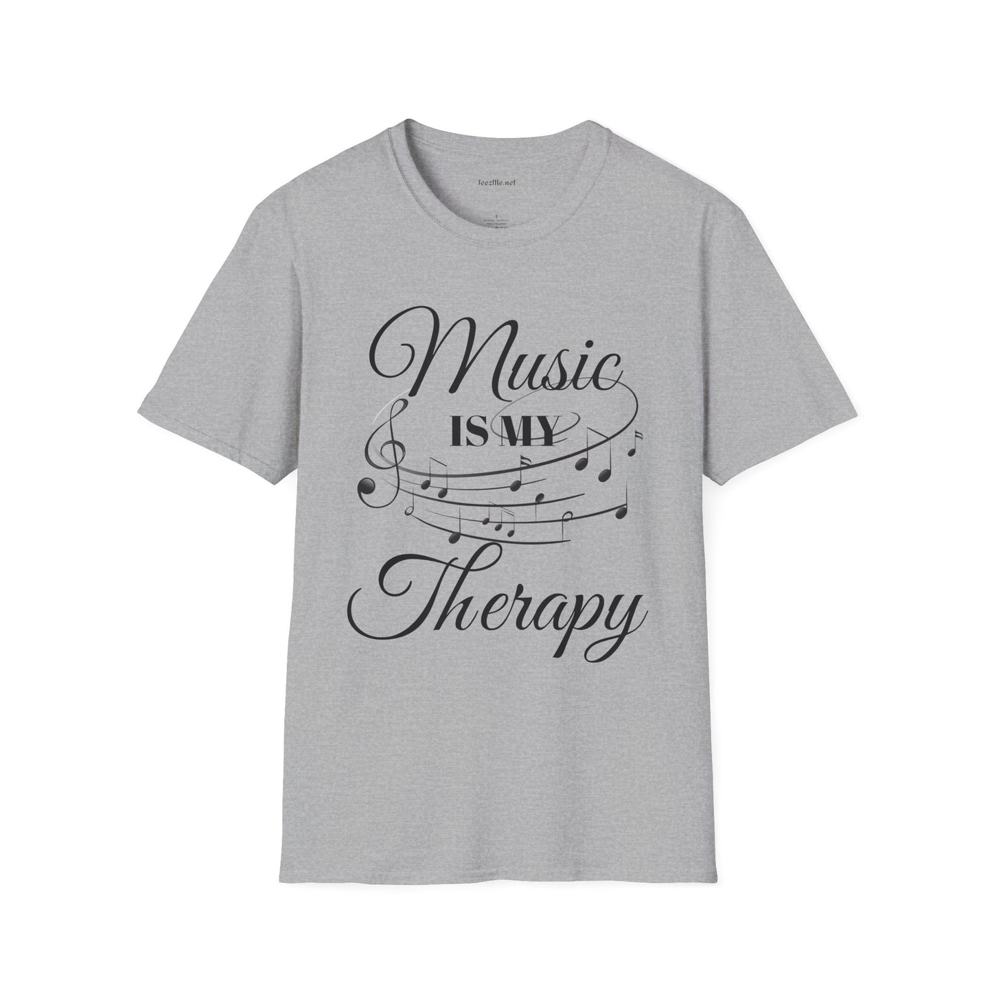 Music is my Therapy - Unisex Softstyle T-Shirt 100% Cotton Graphic
