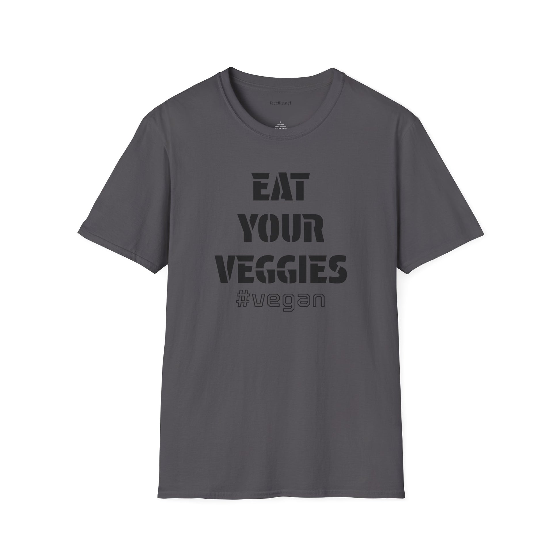 Eat Your Veggies #vegan Unisex Softstyle T-Shirt 100% Cotton Graphic