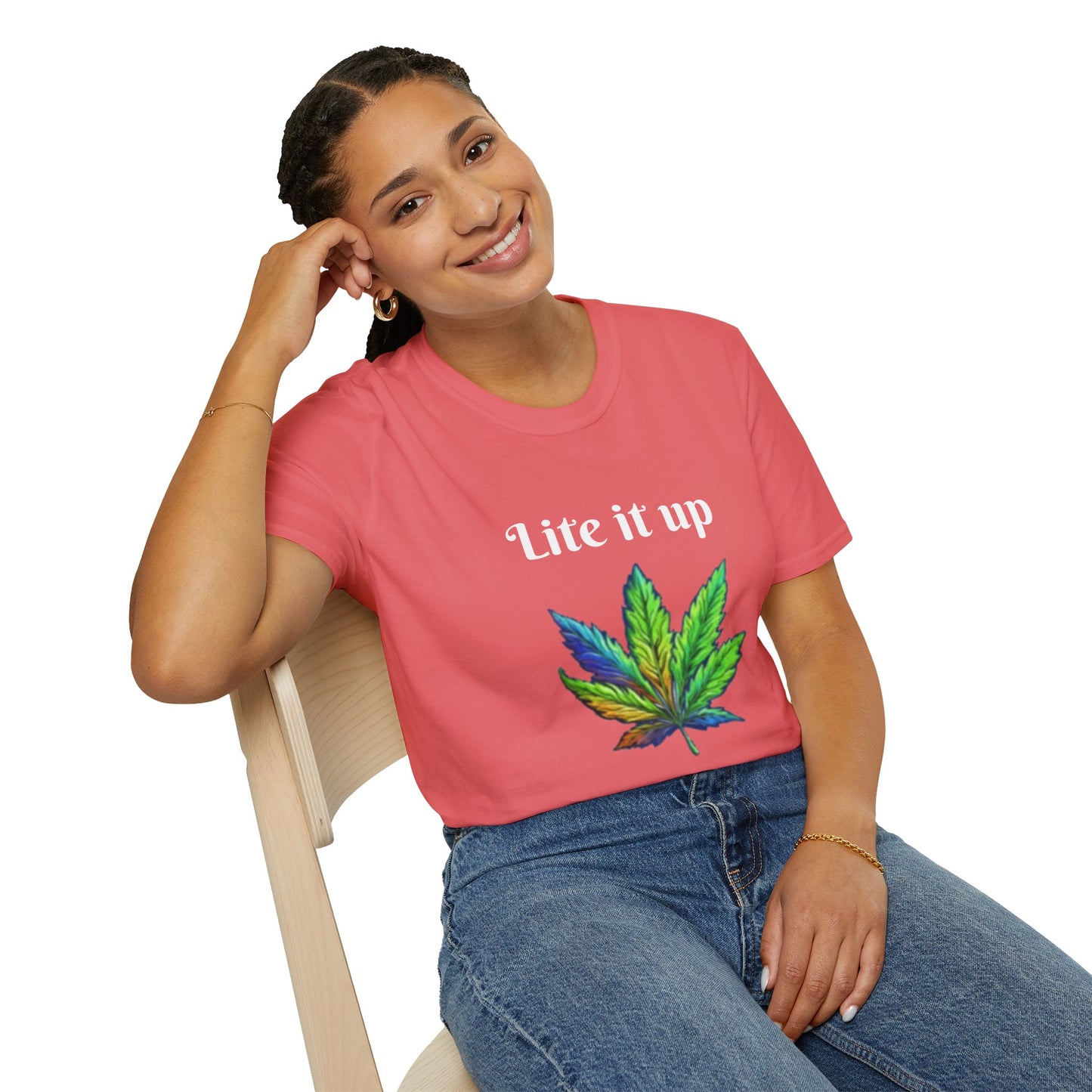 Lite it up - Unisex Softstyle T-Shirt 100% Cotton Graphic