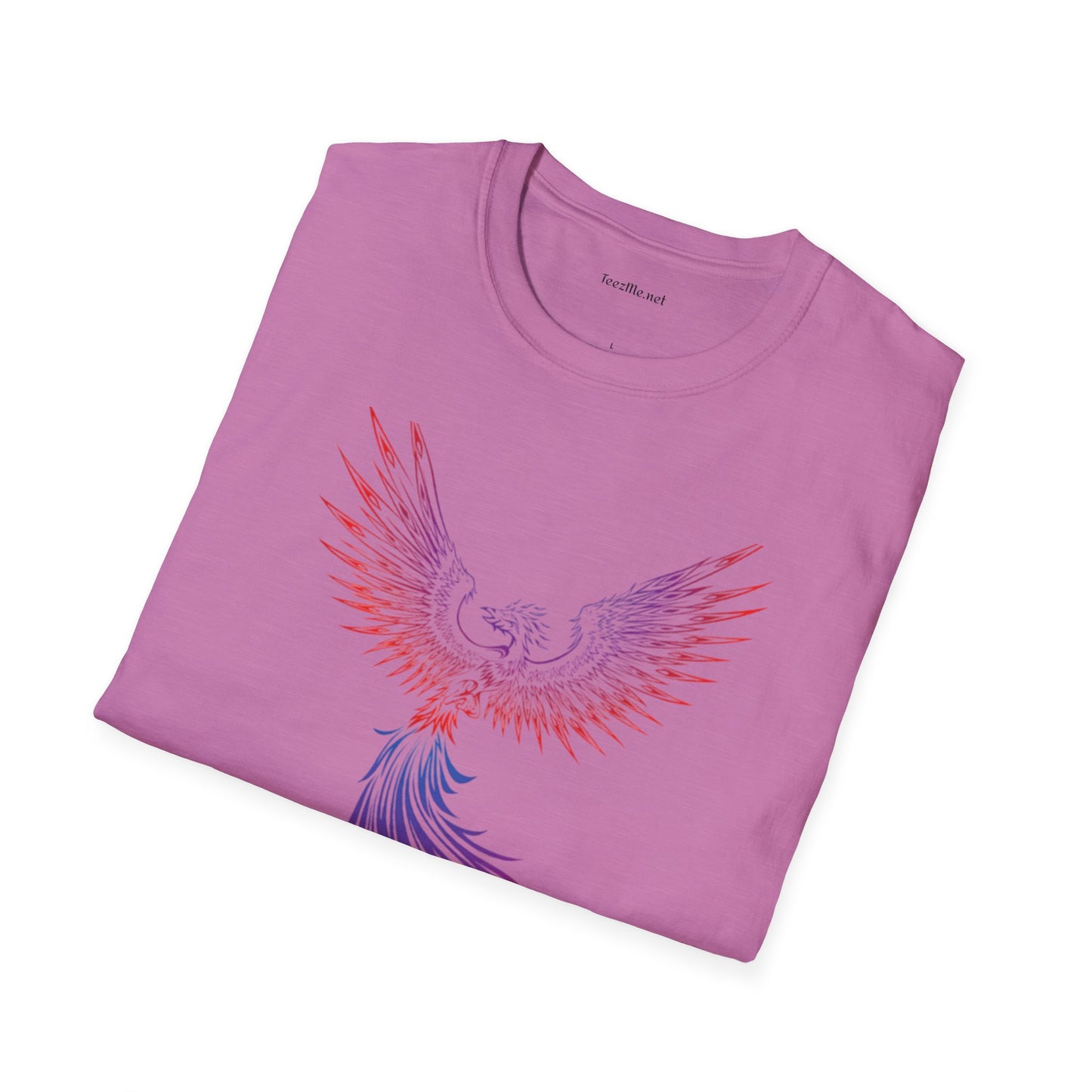 Phoenix rising (image)- Unisex Softstyle T-Shirt 100% Cotton Graphic