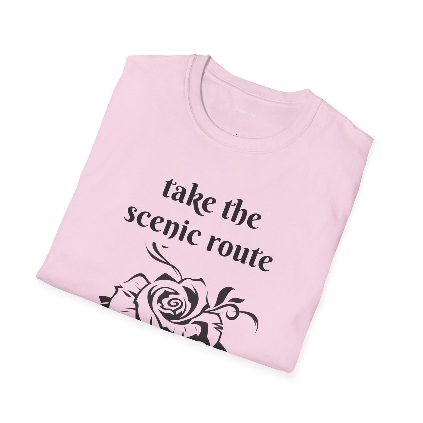 Take the scenic route- Unisex Softstyle T-Shirt 100% Cotton Graphic