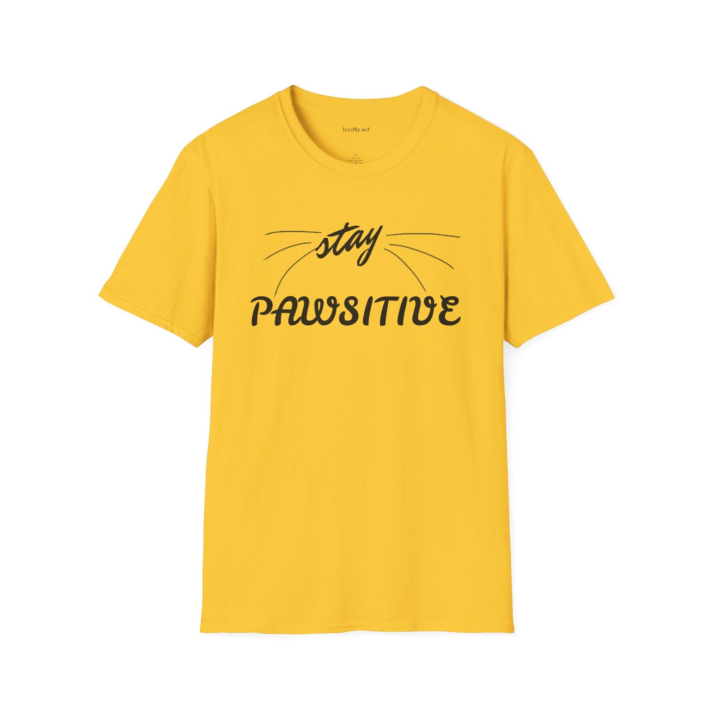 stay Pawsitive Unisex Softstyle T-Shirt 100% Cotton Graphic