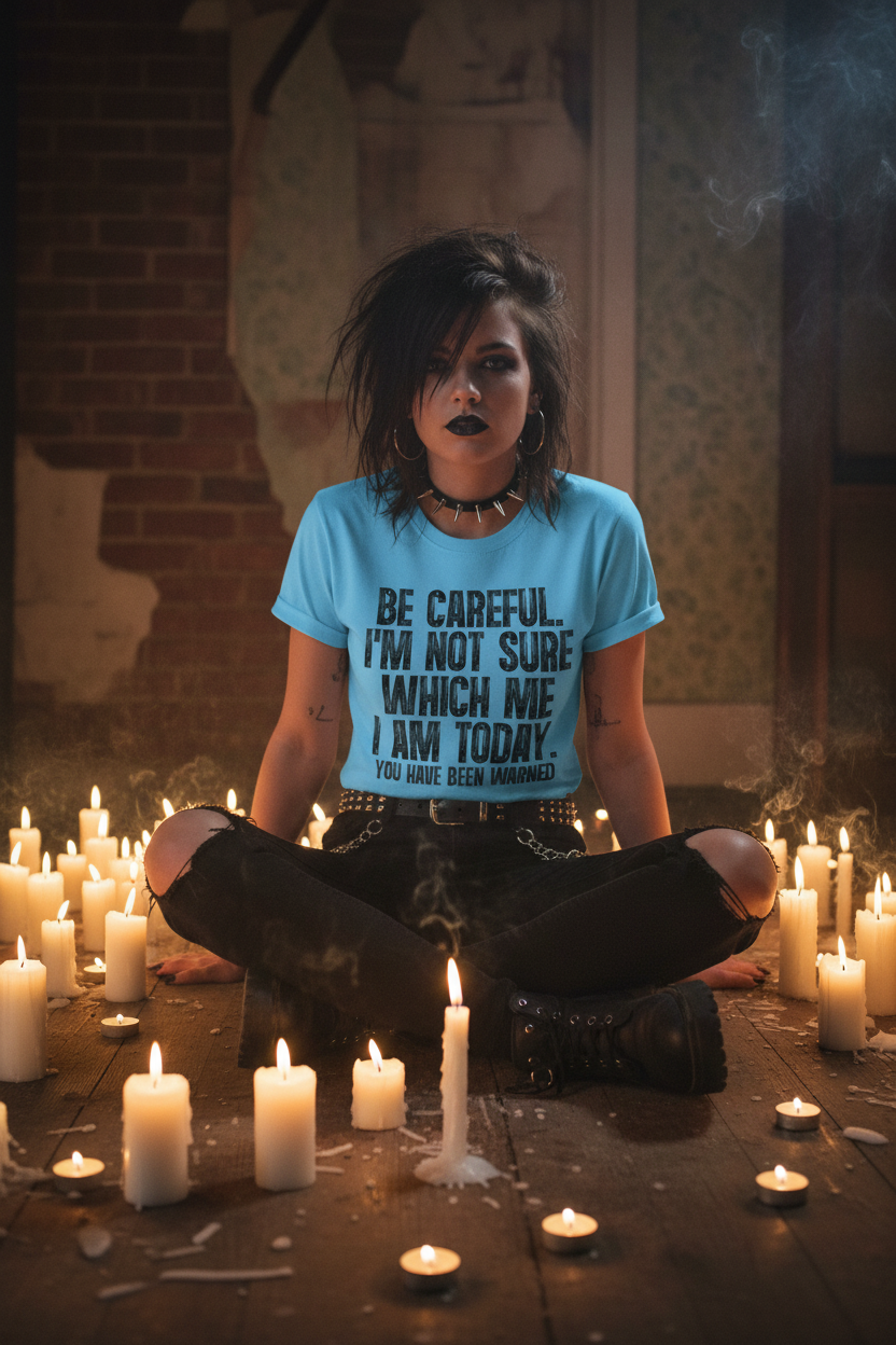 Graphic T-Shirt — "Be Careful I’m Not Sure Which Me I Am Today" Funny Quote Tee