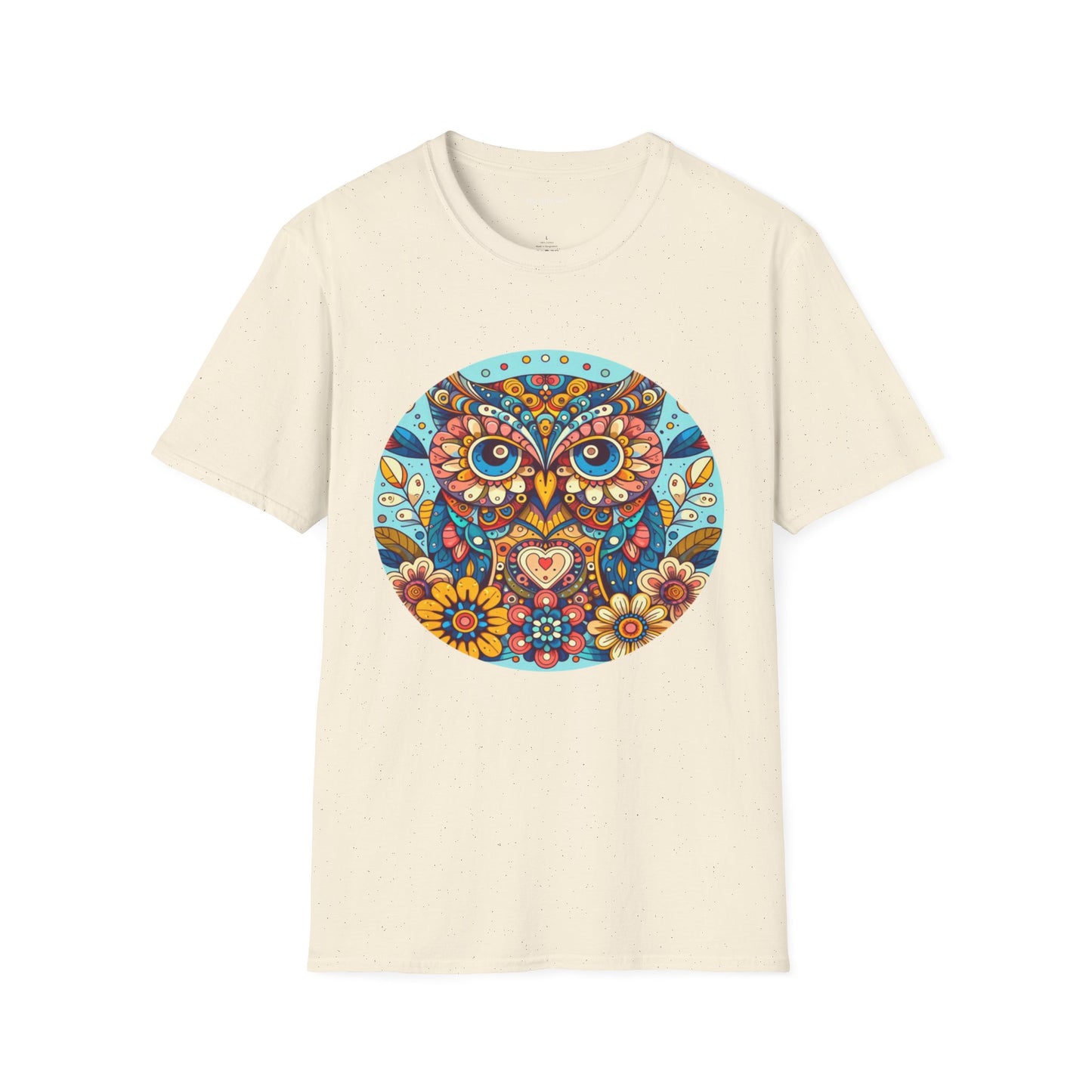 Floral Owl (1) Unisex Softstyle T-Shirt 100% Cotton Graphic