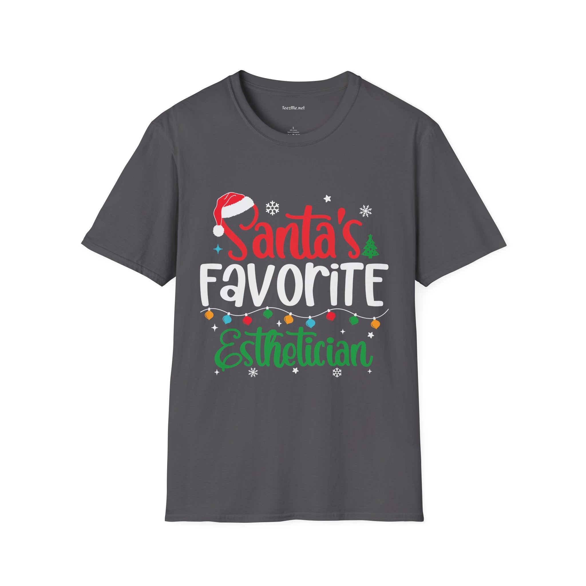 Santa's Favorite Esthetician T-Shirt — Funny Christmas Skincare Gift
