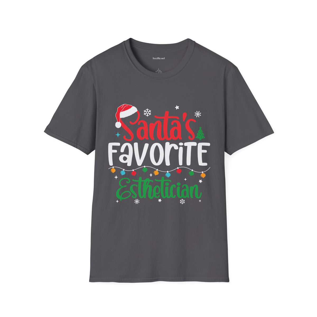 Santa's Favorite Esthetician T-Shirt — Funny Christmas Skincare Gift