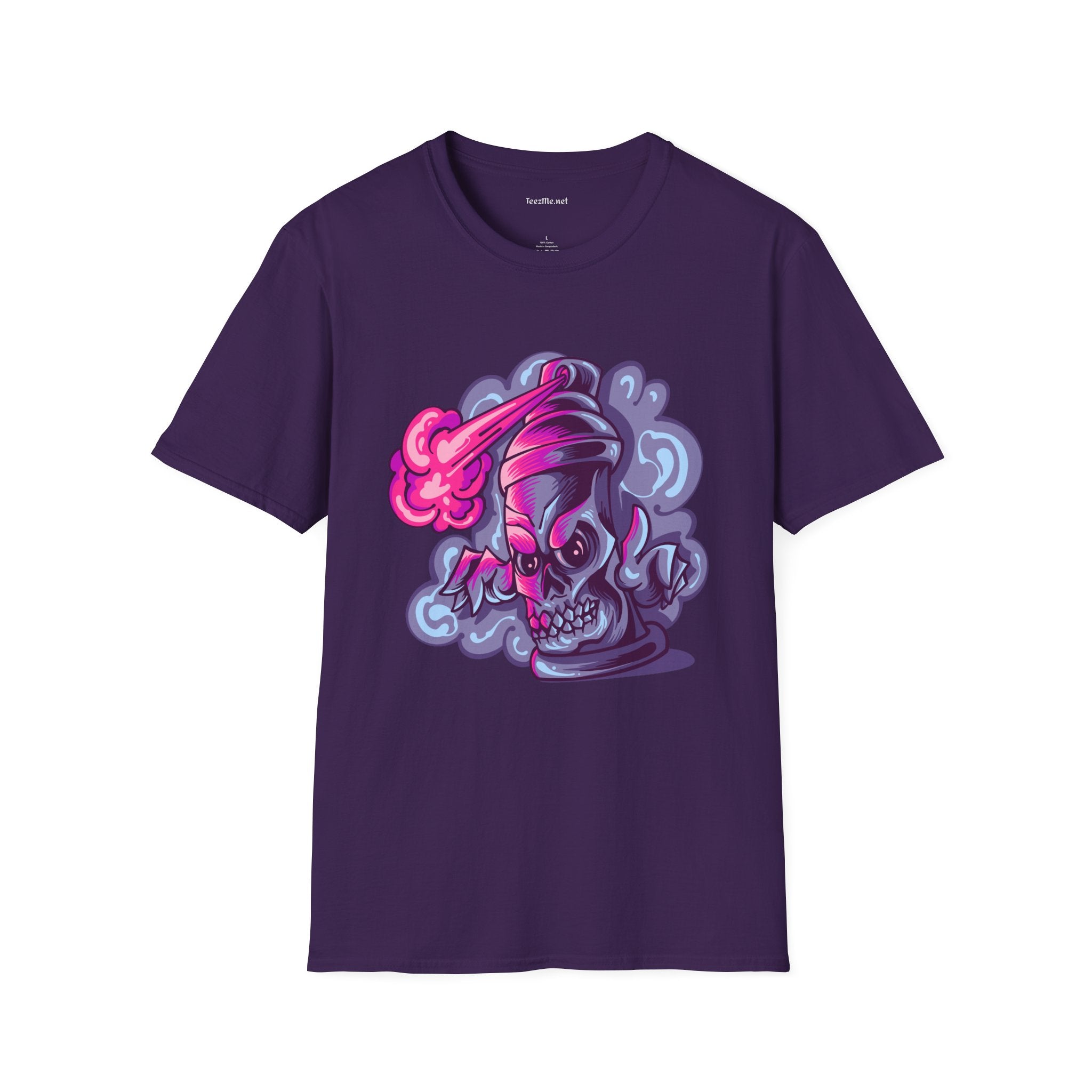 Skull Street Art Unisex Softstyle T-Shirt 100% Cotton