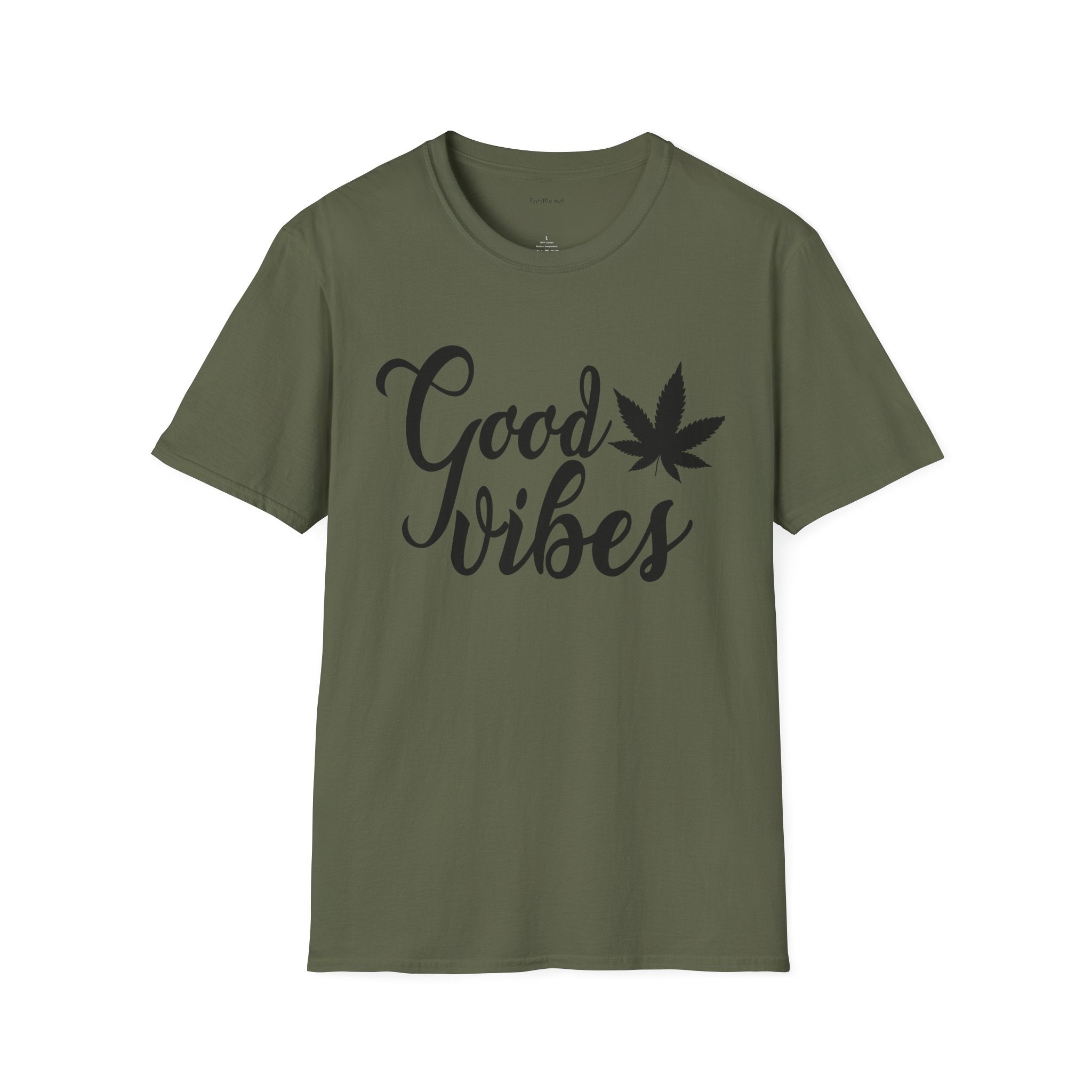 Good Vibes Weed - Unisex Softstyle T-Shirt 100% Cotton Graphic