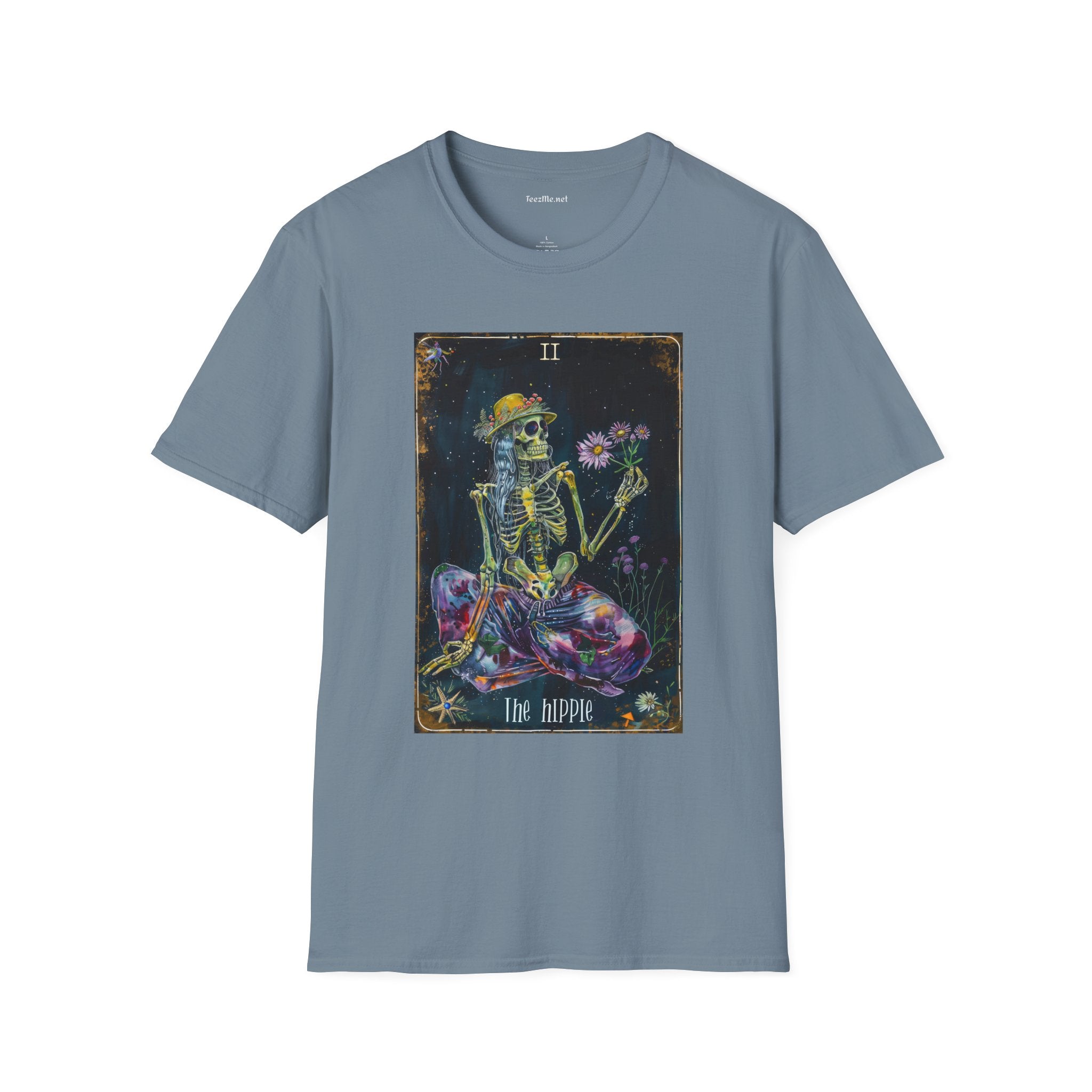 The Hippie Tarot Card Unisex Softstyle T-Shirt 100% Cotton Graphic