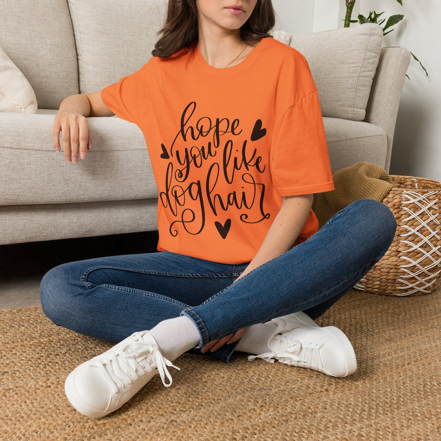 Hope You Like Dog Hair Unisex Softstyle T-Shirt 100% Cotton Graphic